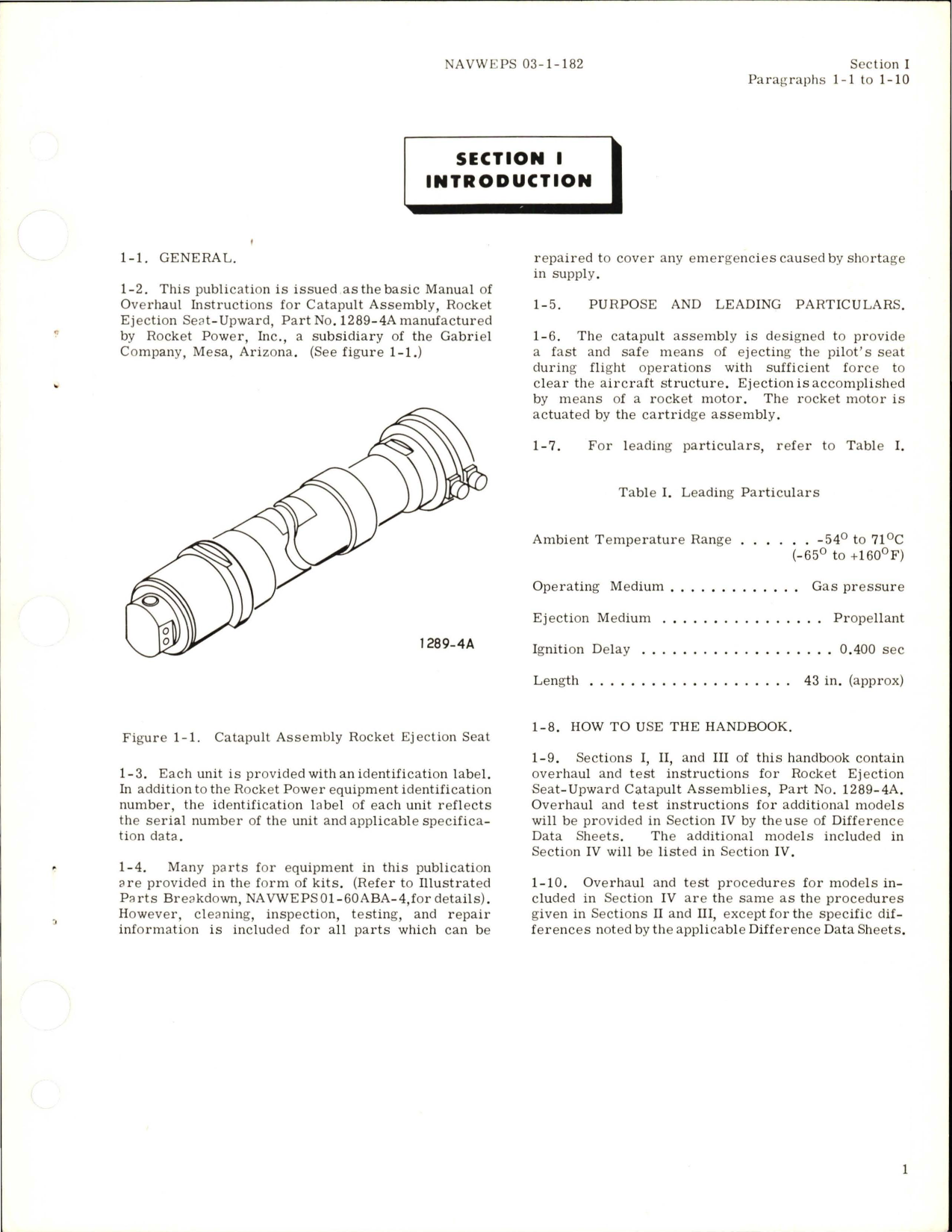 Sample page 5 from AirCorps Library document: Overhaul Instructions for Rocket Ejection Seat-Upward Catapult Assembly - Part 1289-4A 