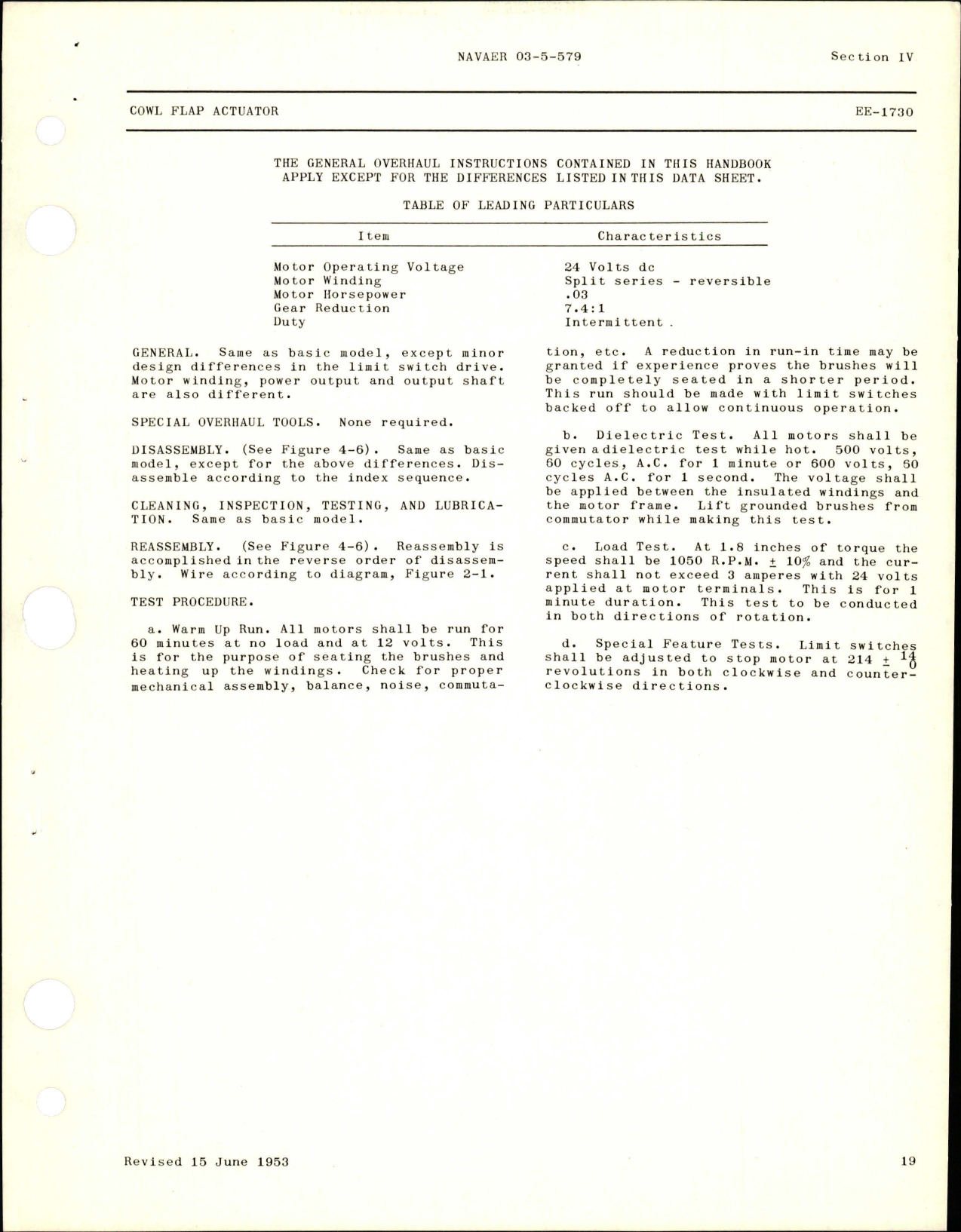 Sample page 5 from AirCorps Library document: Overhaul Instructions for Cowl Flap Actuators and Power Unit 