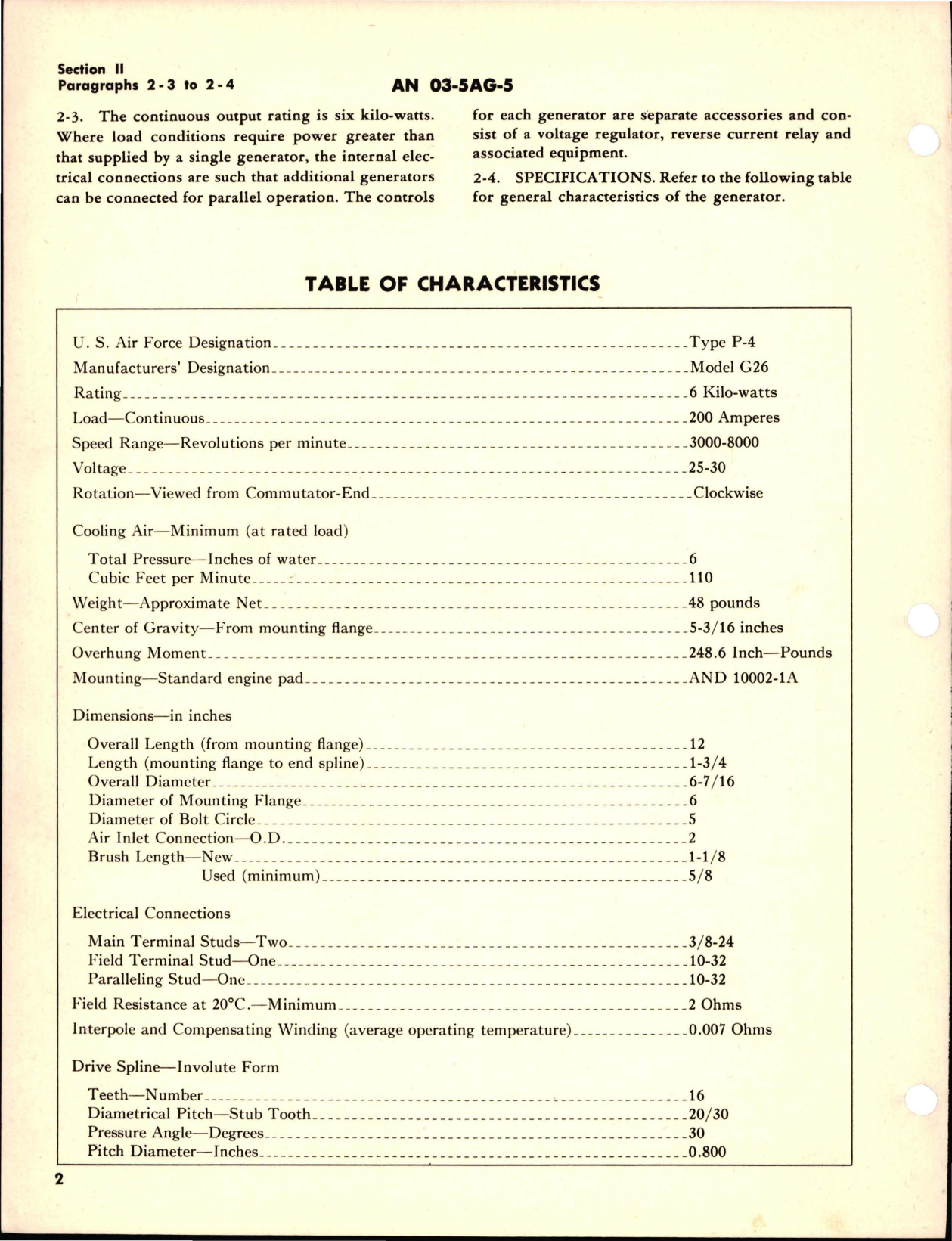 Sample page 7 from AirCorps Library document: Instructions with Parts Catalog for Generator - Model G26