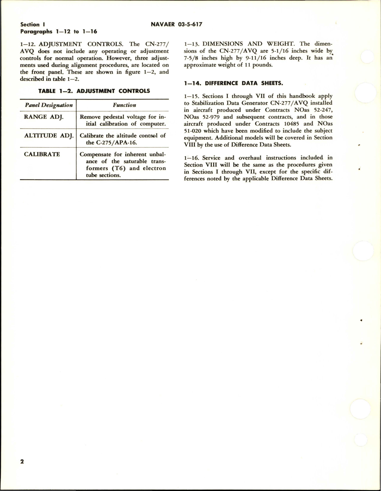 Sample page 8 from AirCorps Library document: Service and Overhaul Instructions for Stabilization Data Generator - CN-277-AVG