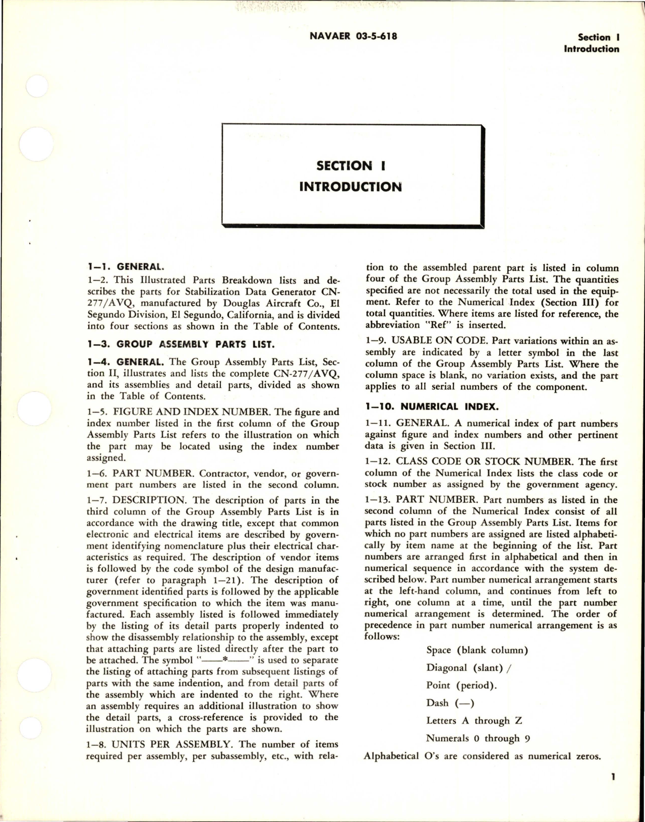 Sample page 5 from AirCorps Library document: Illustrated Parts Breakdown for Stabilization Data Generator - CN-277-AVQ 