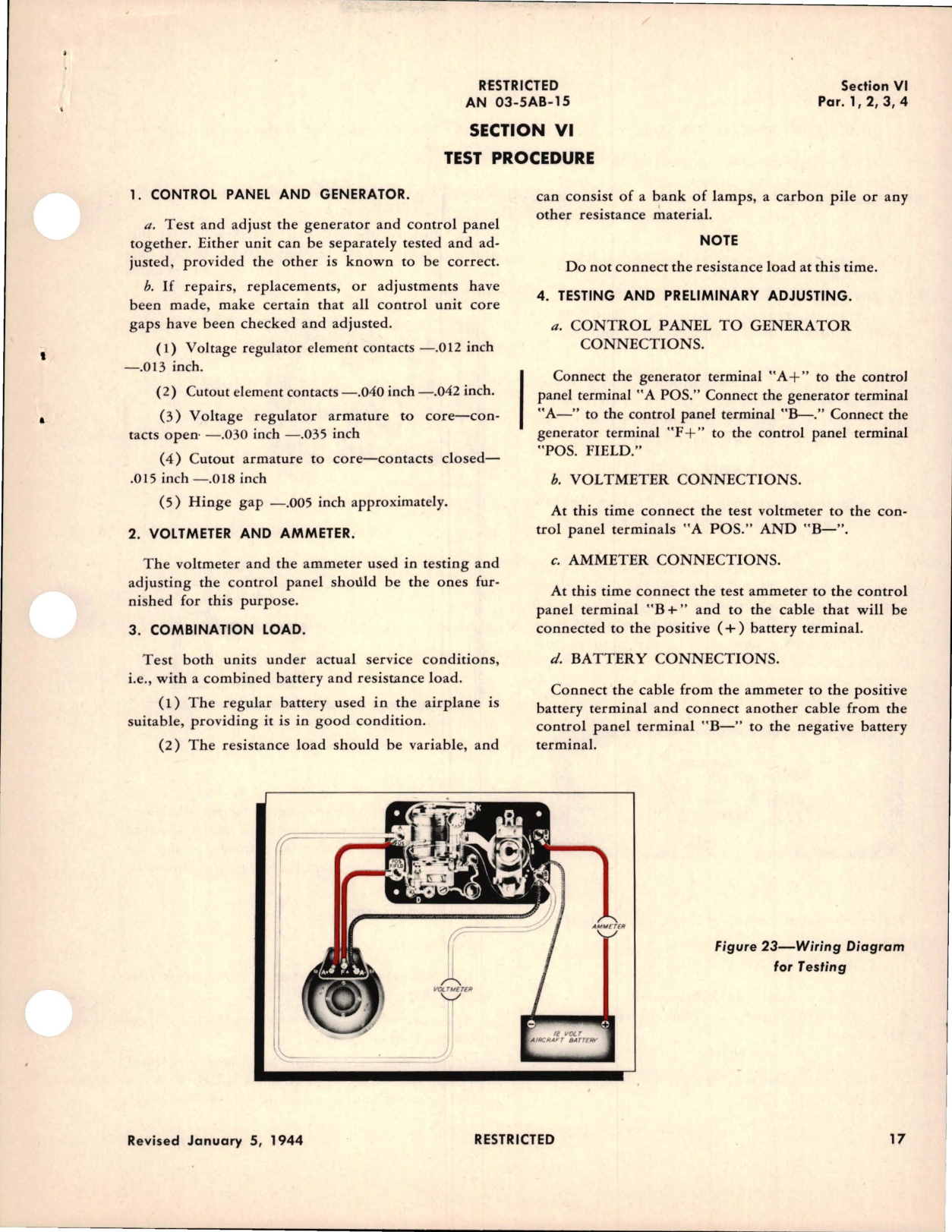 Sample page 5 from AirCorps Library document: REVISION to Instructions with Parts Catalog for Generator Control Panel - Type A-1A