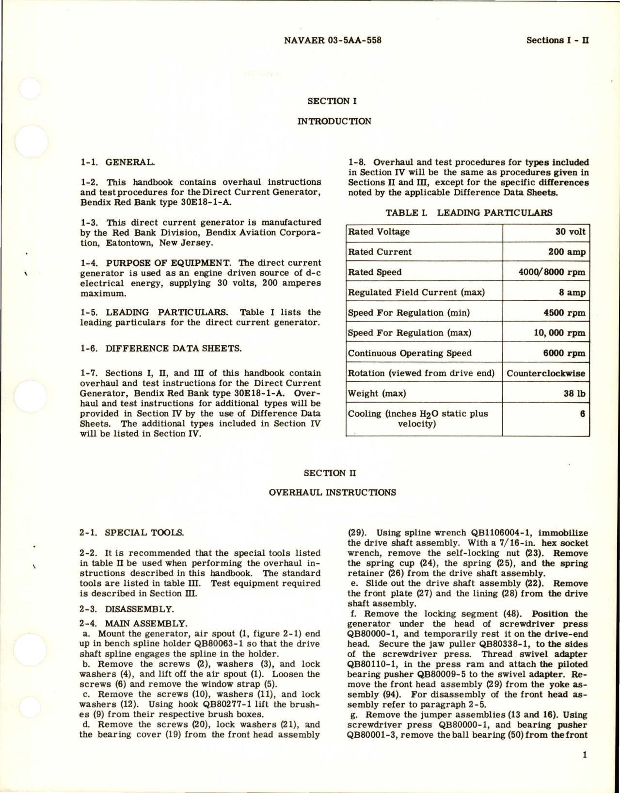 Sample page 5 from AirCorps Library document: Overhaul Instructions for Direct Current Generator - Part 30E18-1-A
