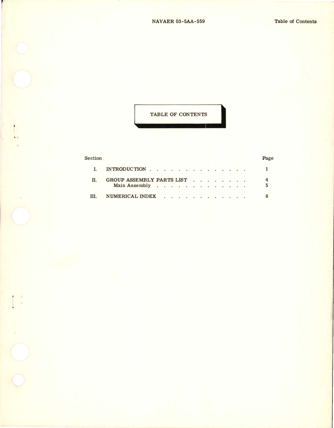 Sample page 1 from AirCorps Library document: Illustrated Parts Breakdown for Direct Current Generator 