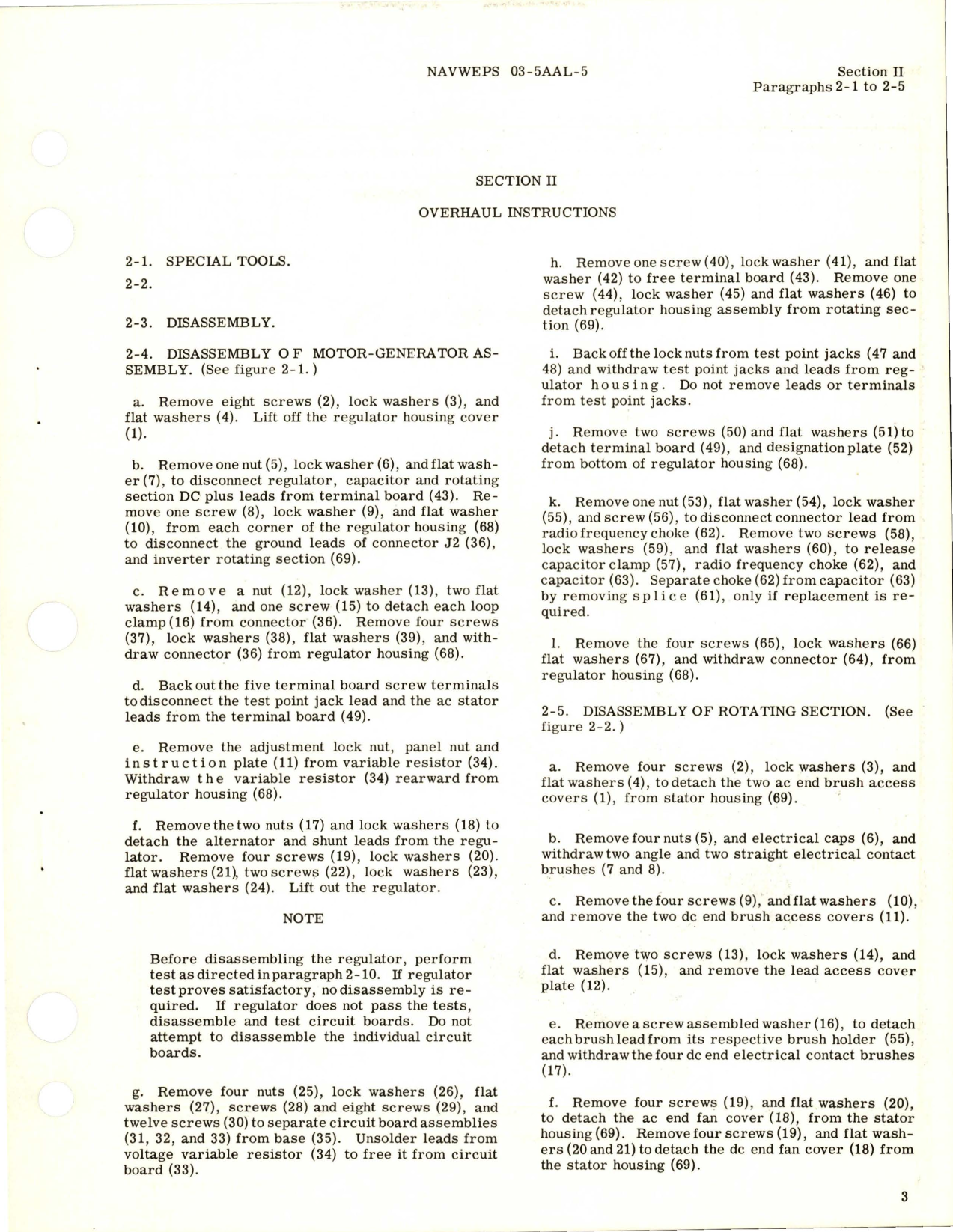 Sample page 7 from AirCorps Library document: Overhaul Instructions for Motor Generator - Part MGH182-100