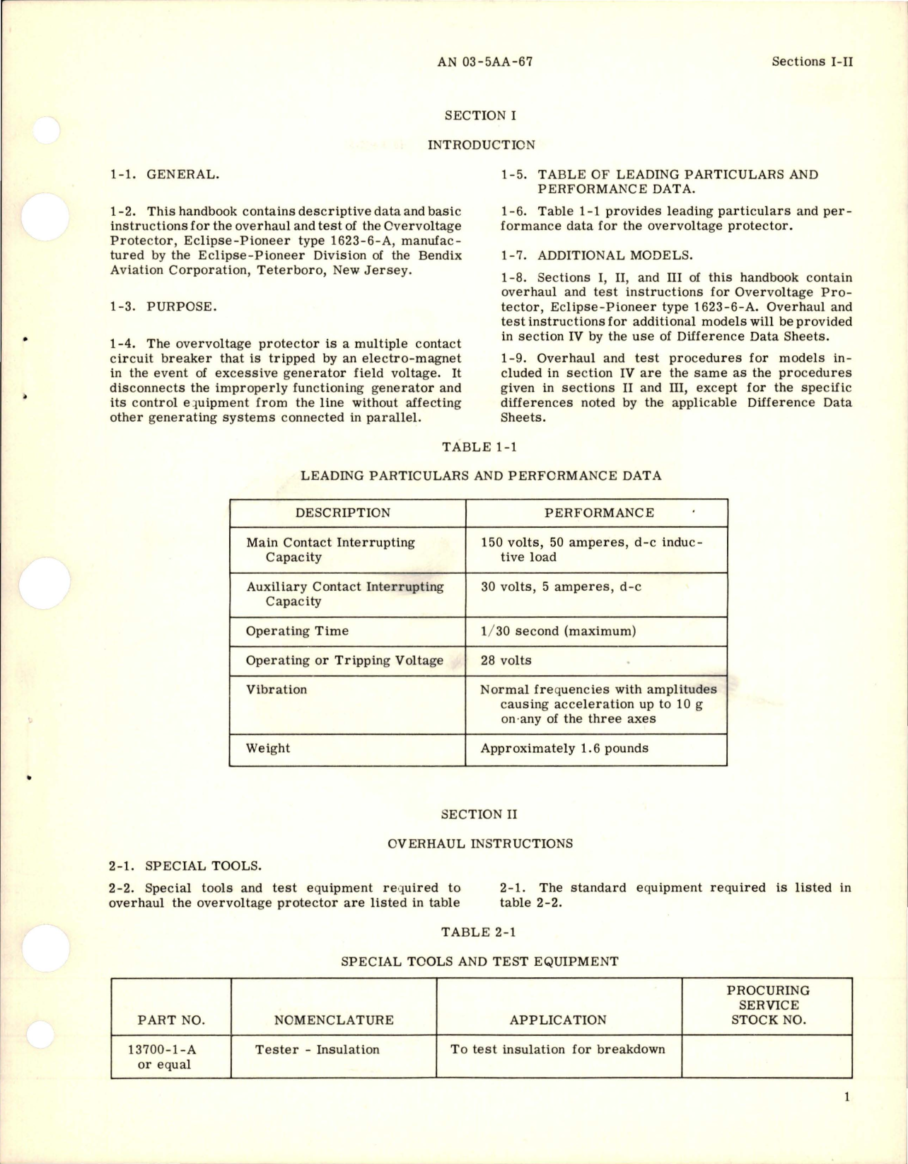 Sample page 5 from AirCorps Library document: Overhaul Instructions for Overvoltage Protector - Part 1623-6-A