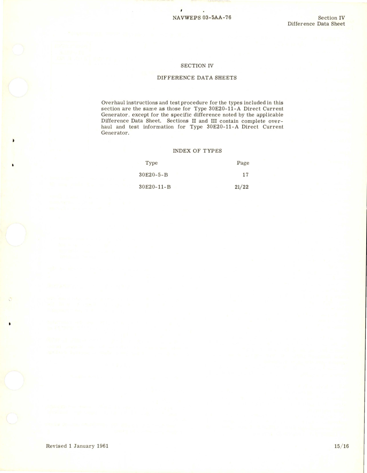 Sample page 7 from AirCorps Library document: Overhaul Instructions for Direct Current Generator - Type 30E20-5-B, 30E20-11-A, and 30E20-11-B