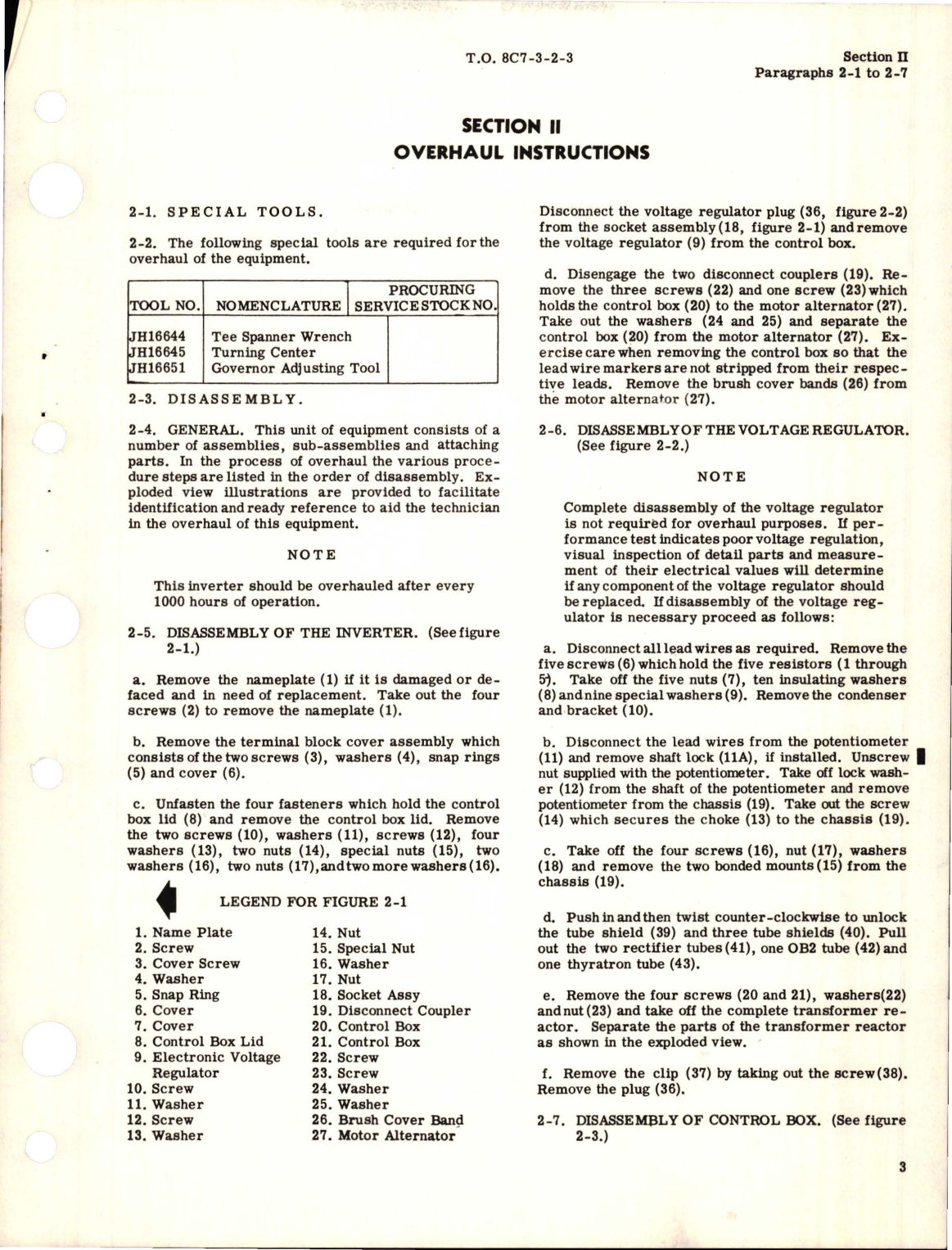 Sample page 7 from AirCorps Library document: Overhaul Instructions for Inverter - Models F20-4, F21-4, F20-4M, and F21-4M