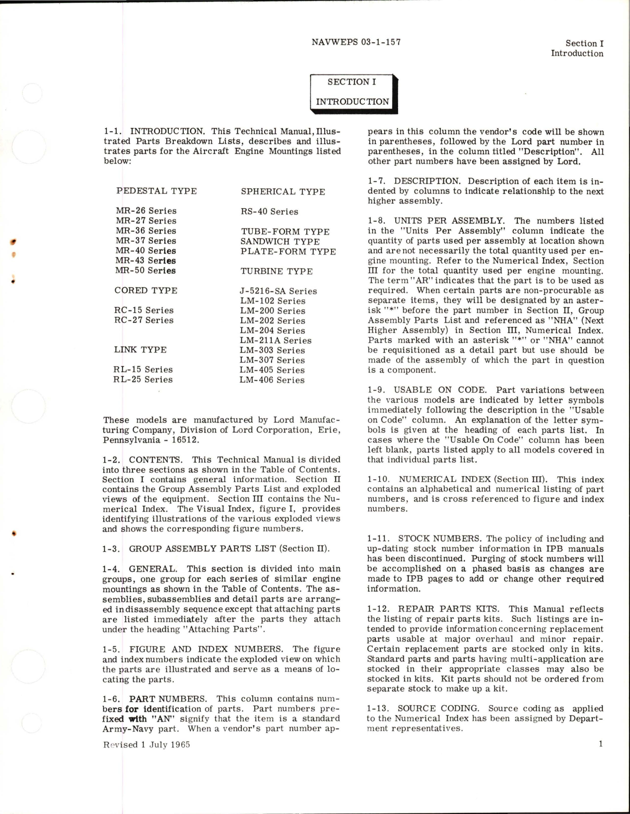 Sample page 7 from AirCorps Library document: Illustrated Parts Breakdown for Engine Mountings 