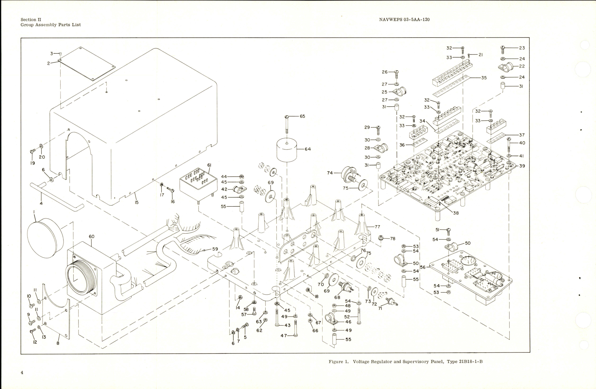 Sample page 6 from AirCorps Library document: Illustrated Parts Breakdown for Voltage Regulator & Supervisory Panel - Type 21B18-1-B