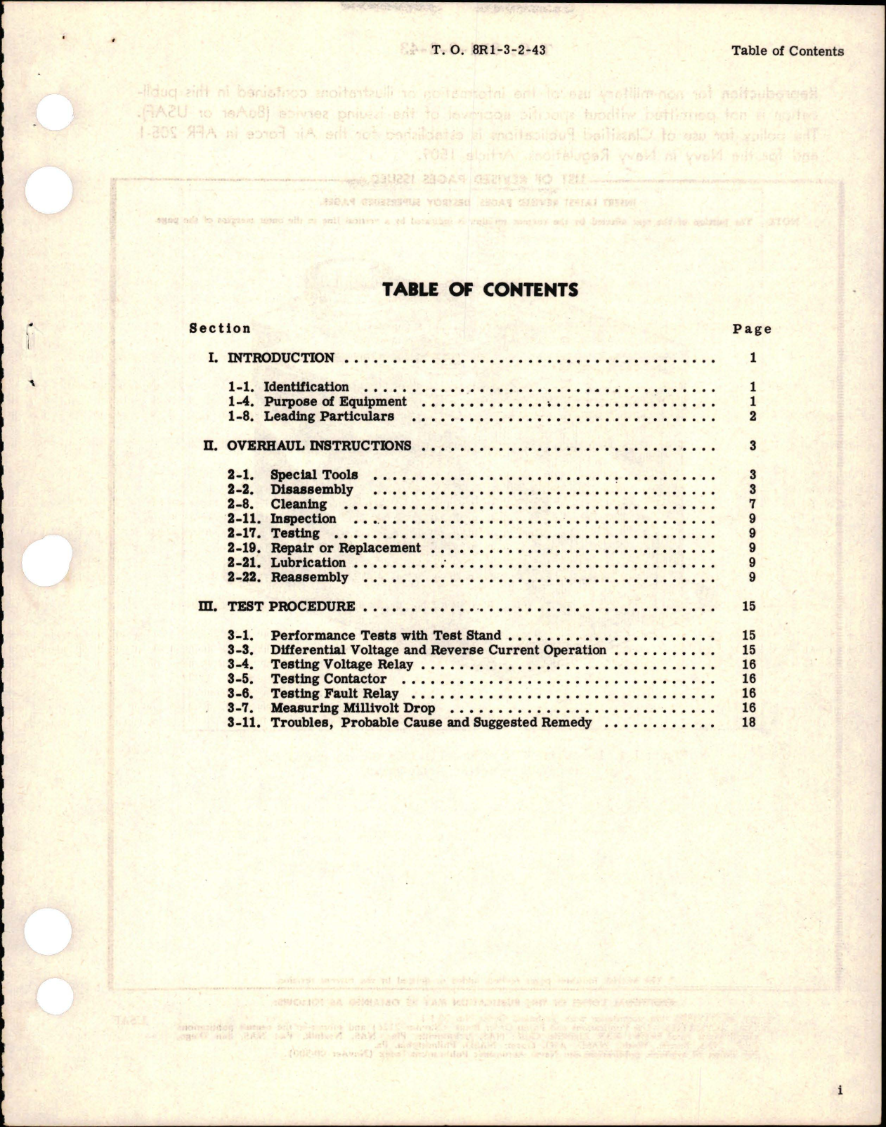 Sample page 5 from AirCorps Library document: Overhaul Instructions for Generator Control and Fault Protection Relay Switch - Model A-726 A