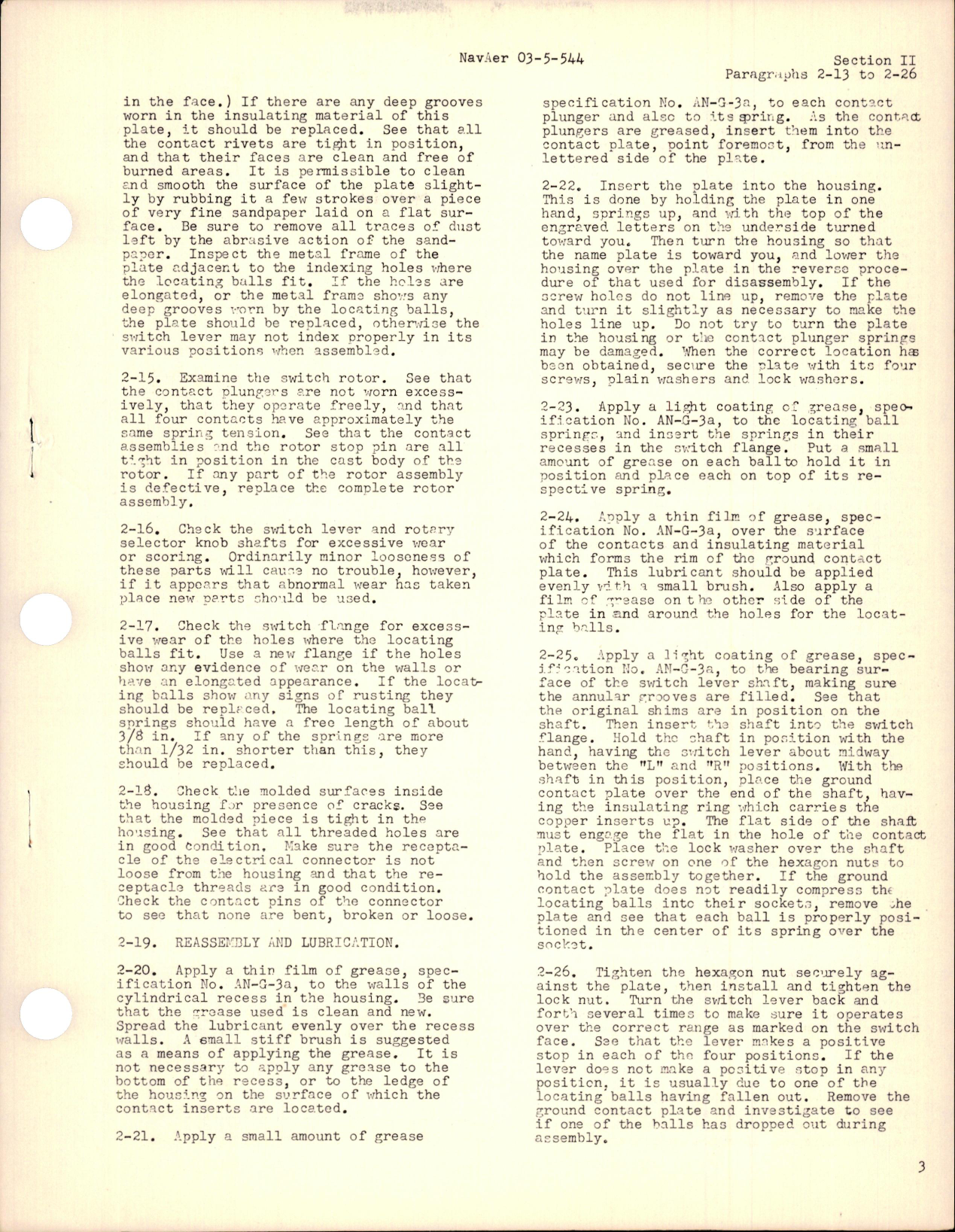 Sample page 5 from AirCorps Library document: Operation, Service and Overhaul Instructions with Parts Catalog for Ignition Switch - 10-29755-2