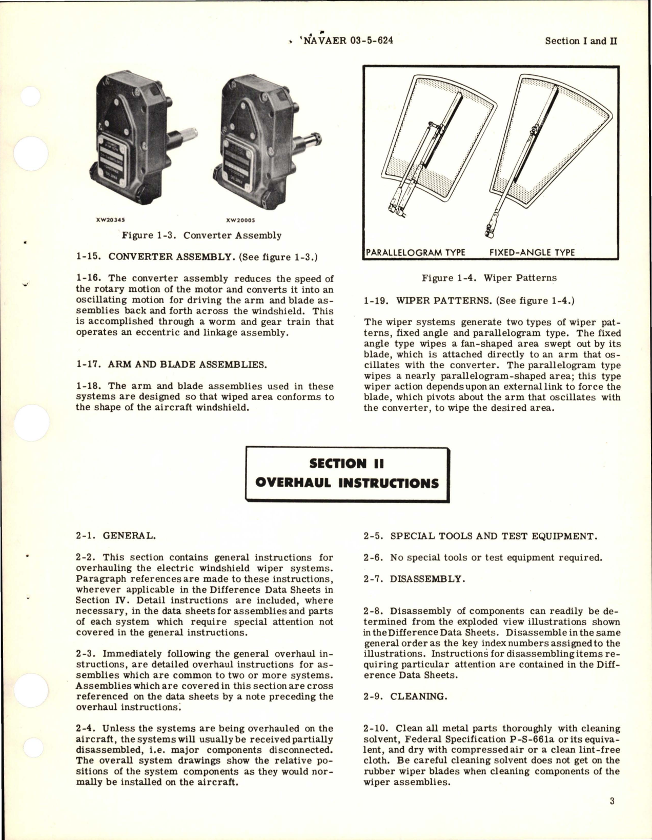 Sample page 5 from AirCorps Library document: Overhaul Instructions for Electric Windshield Wiper Systems  