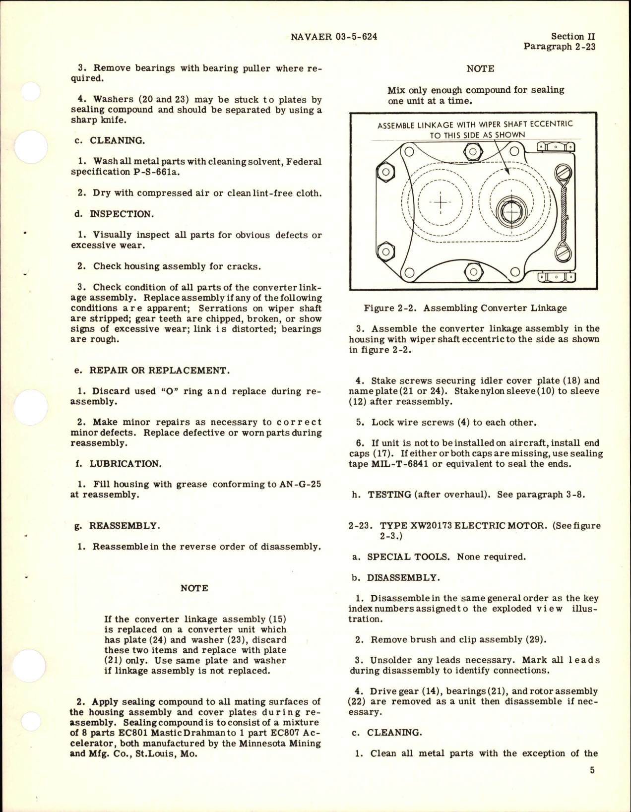 Sample page 7 from AirCorps Library document: Overhaul Instructions for Electric Windshield Wiper Systems  