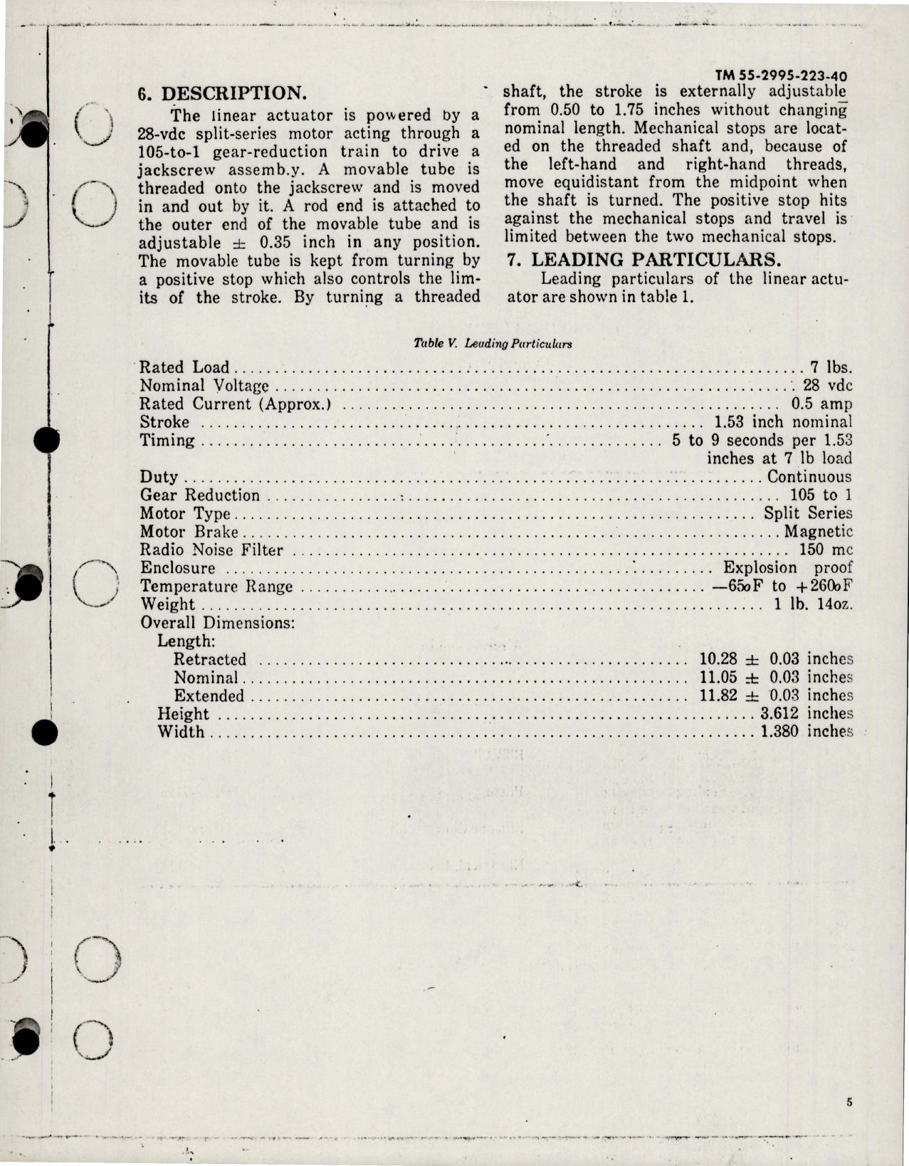 Sample page 5 from AirCorps Library document: Maintenance Manual for Electromechanical Linear Actuator - Part SYLC9190-10 