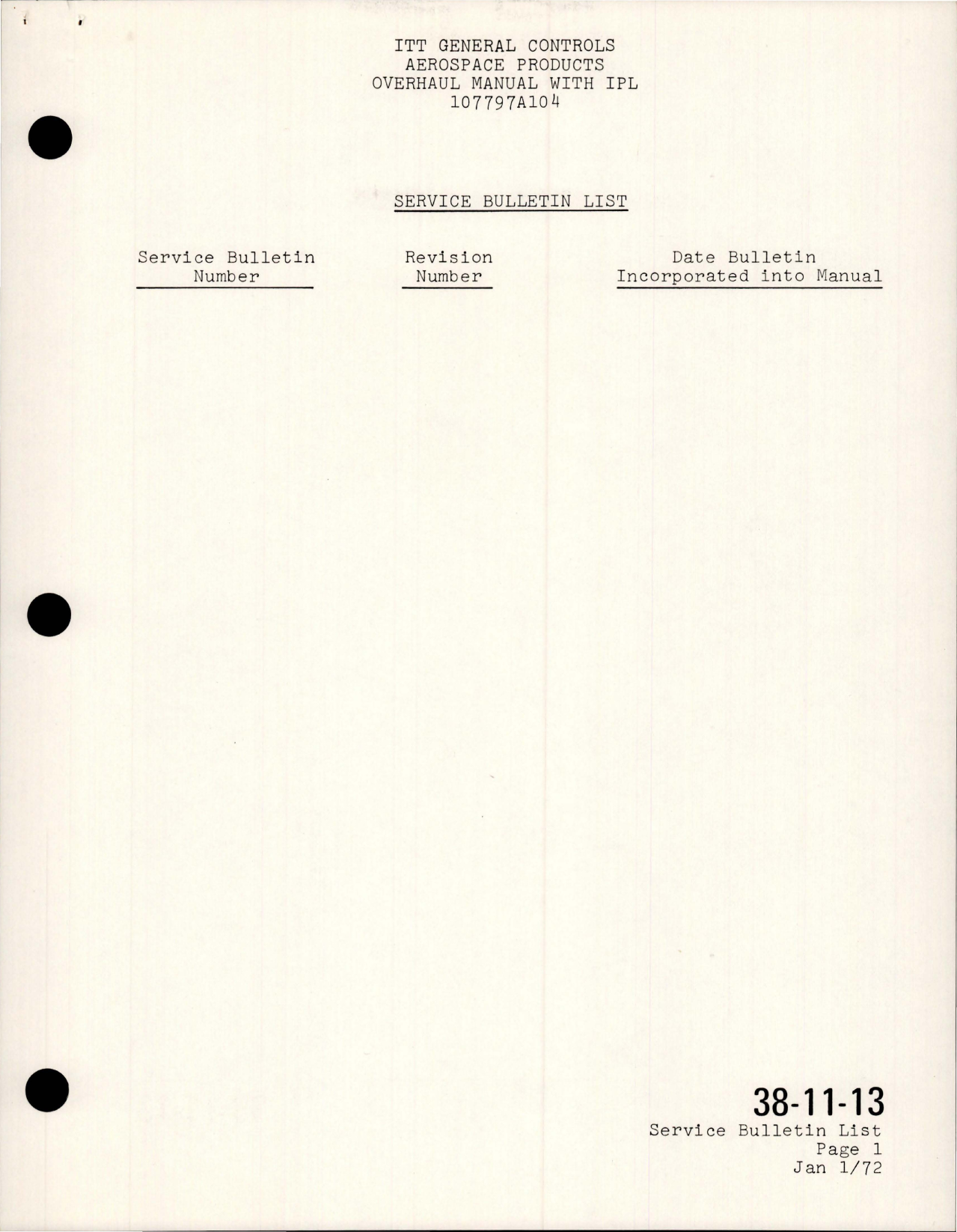 Sample page 5 from AirCorps Library document: Overhaul w Illustrated Parts List for Actuator - Part 107797A104 