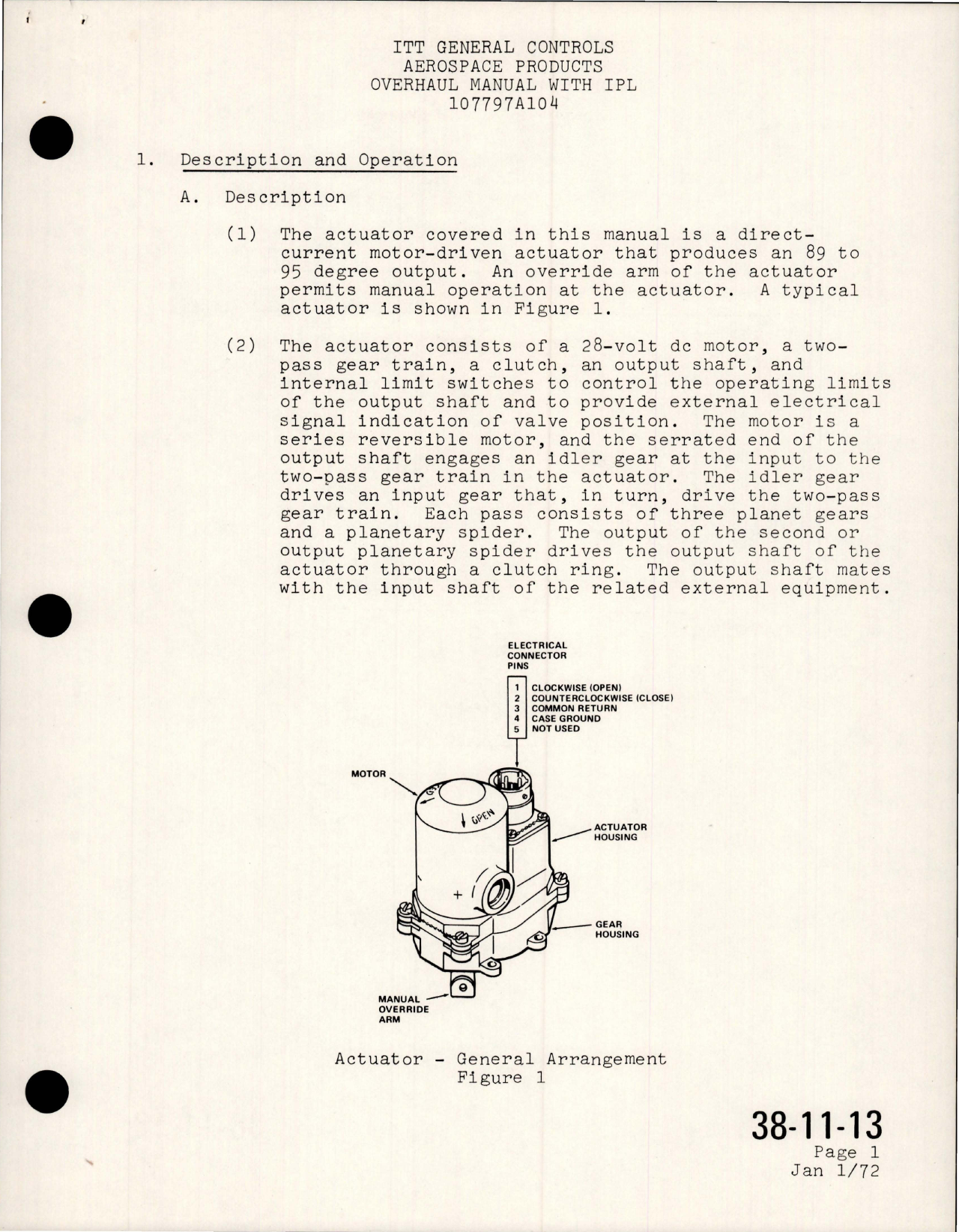 Sample page 7 from AirCorps Library document: Overhaul w Illustrated Parts List for Actuator - Part 107797A104 