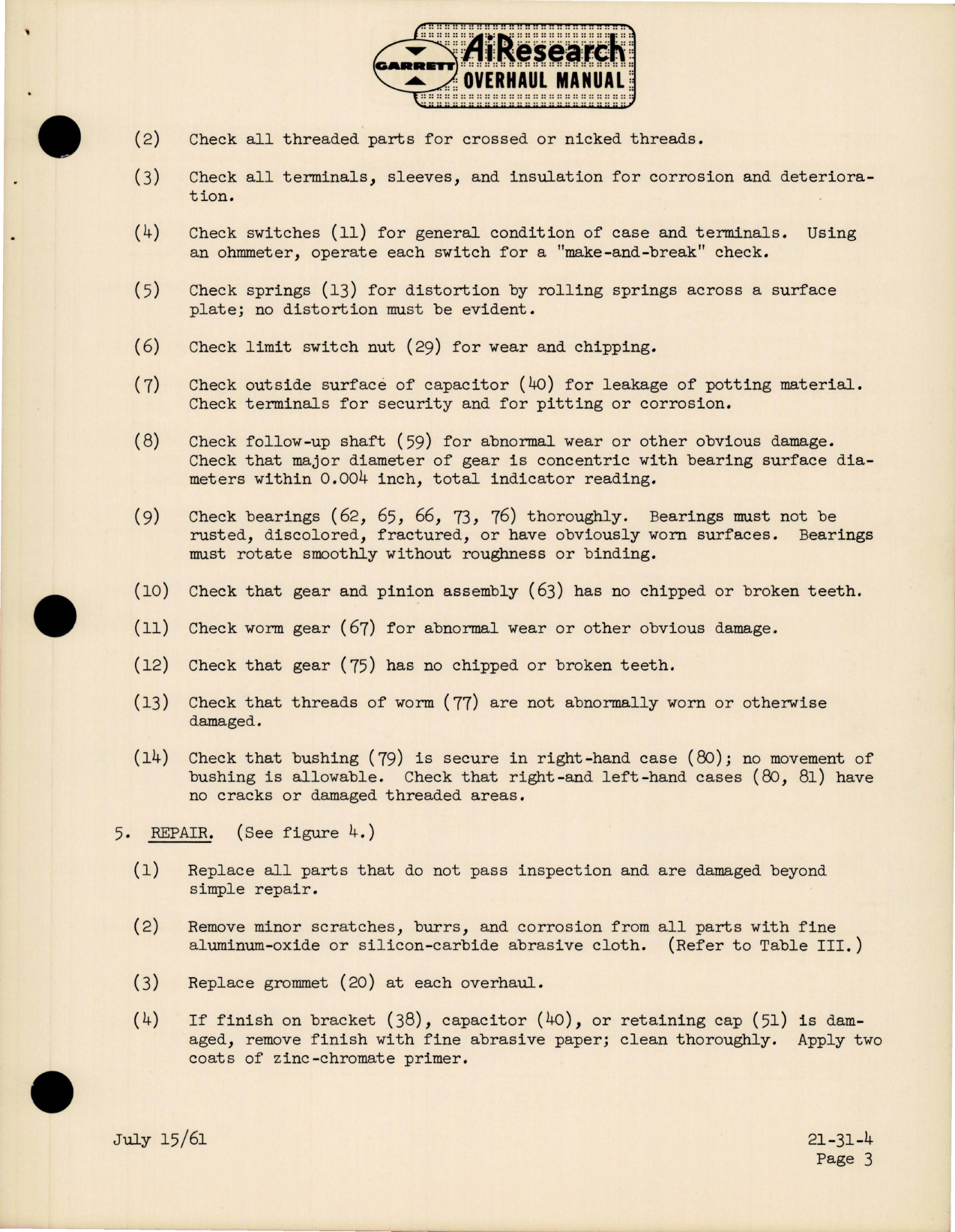 Sample page 7 from AirCorps Library document: Overhaul Manual for Electromechanical Rotary Actuator - Part 525374 