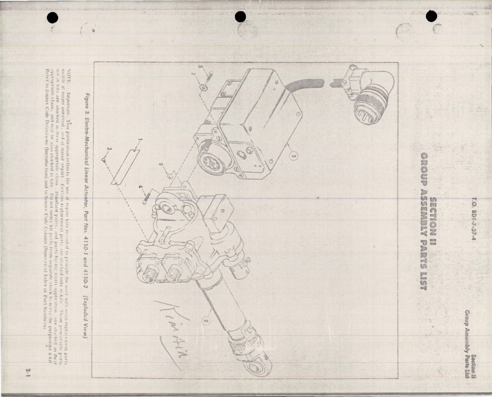 Sample page 7 from AirCorps Library document: Illustrated Parts Breakdown for Electro-Mechanical Linear Actuator - Parts 4150-1 and 4150-2 