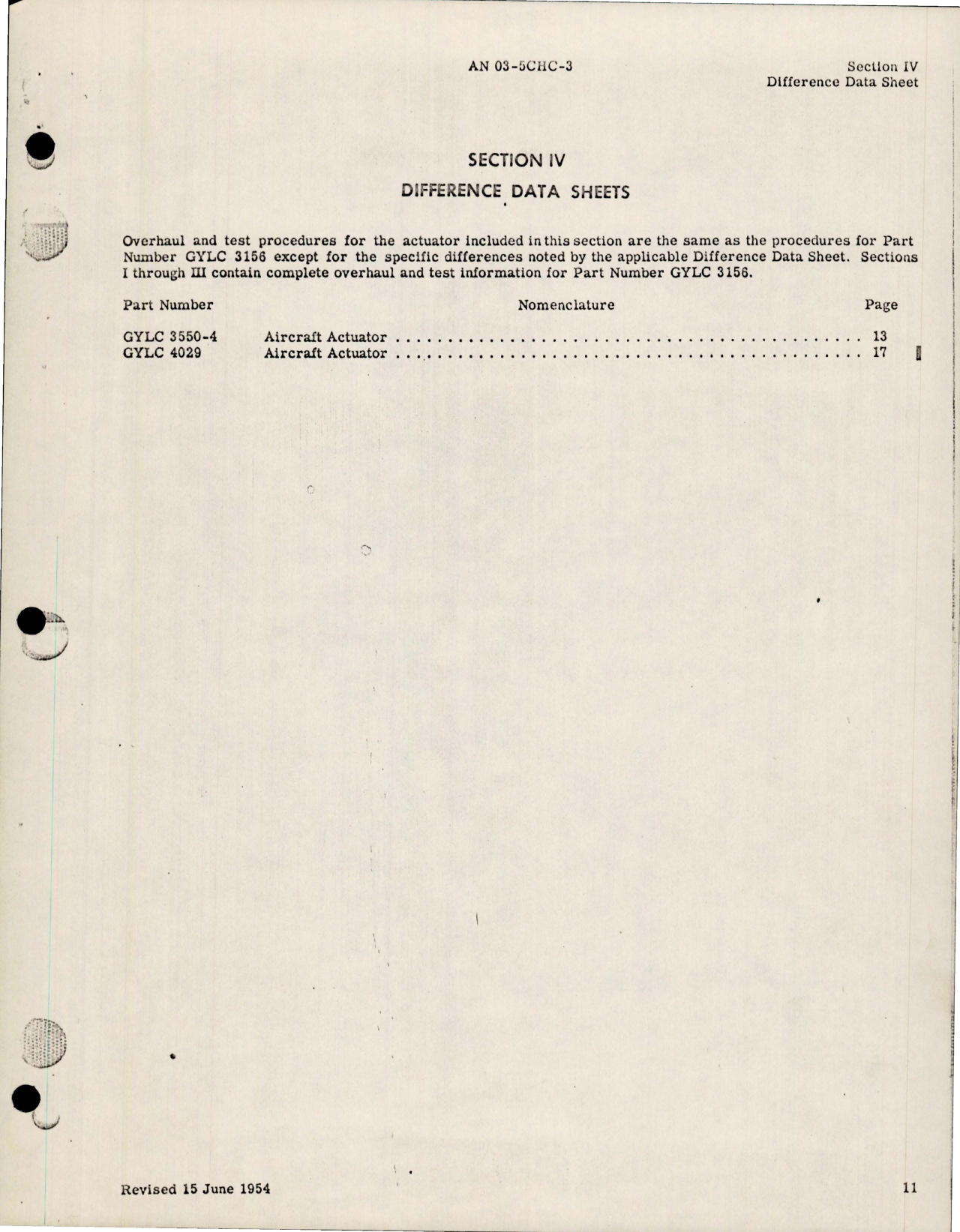 Sample page 5 from AirCorps Library document: Overhaul Instructions for Actuators - Parts GYLC-3156, 3550-4 and 4029 