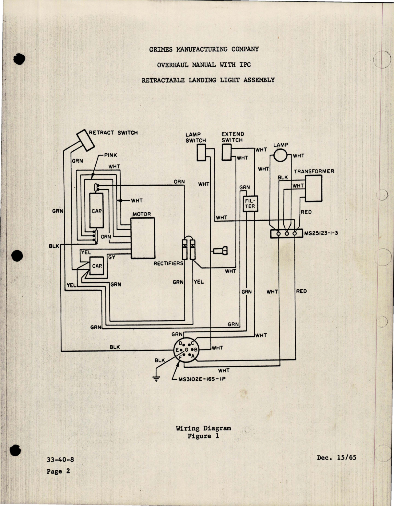 Sample page 5 from AirCorps Library document: Overhaul Manual for Retractable Landing Light Assembly - Parts 45-0057-1 and 45-0057-3