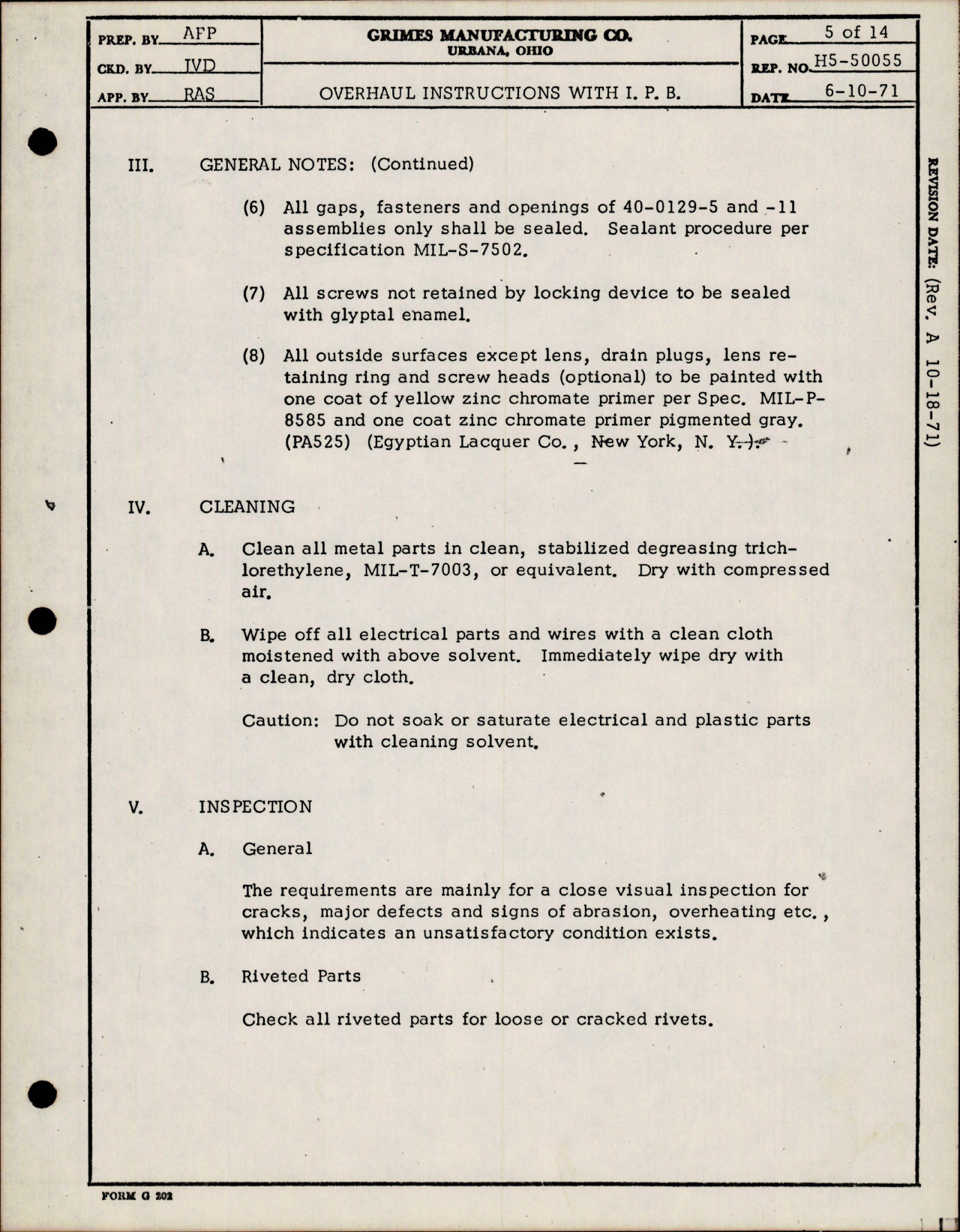 Sample page 5 from AirCorps Library document: Overhaul Instructions with Parts for Navigational Aircraft Rotating Warning Light 