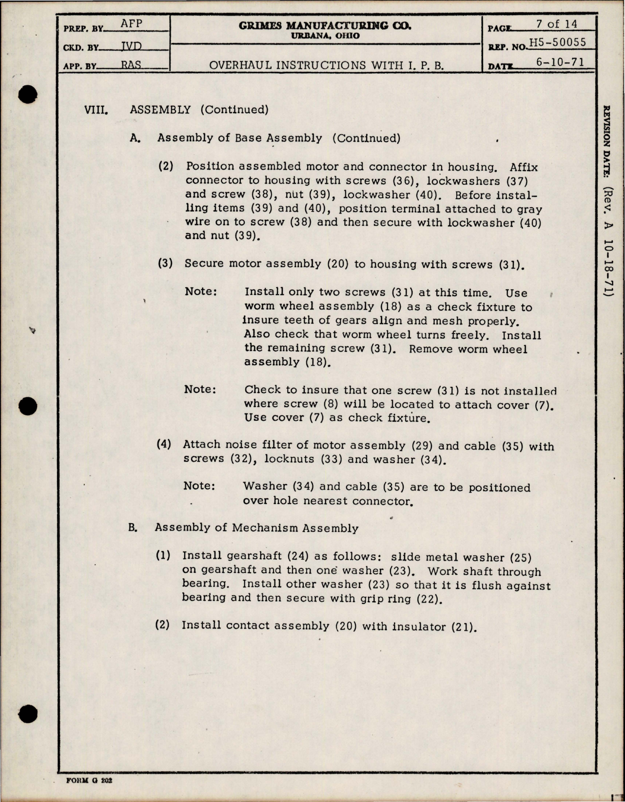 Sample page 7 from AirCorps Library document: Overhaul Instructions with Parts for Navigational Aircraft Rotating Warning Light 