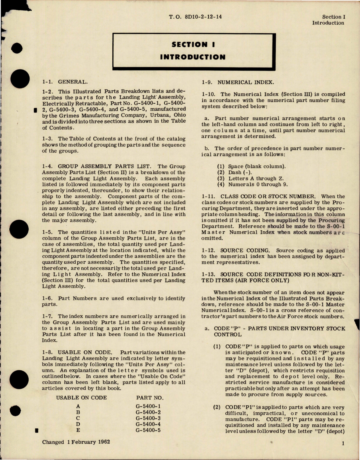 Sample page 5 from AirCorps Library document: Illustrated Parts Breakdown for Electrically Retractable Landing Light Assemblies