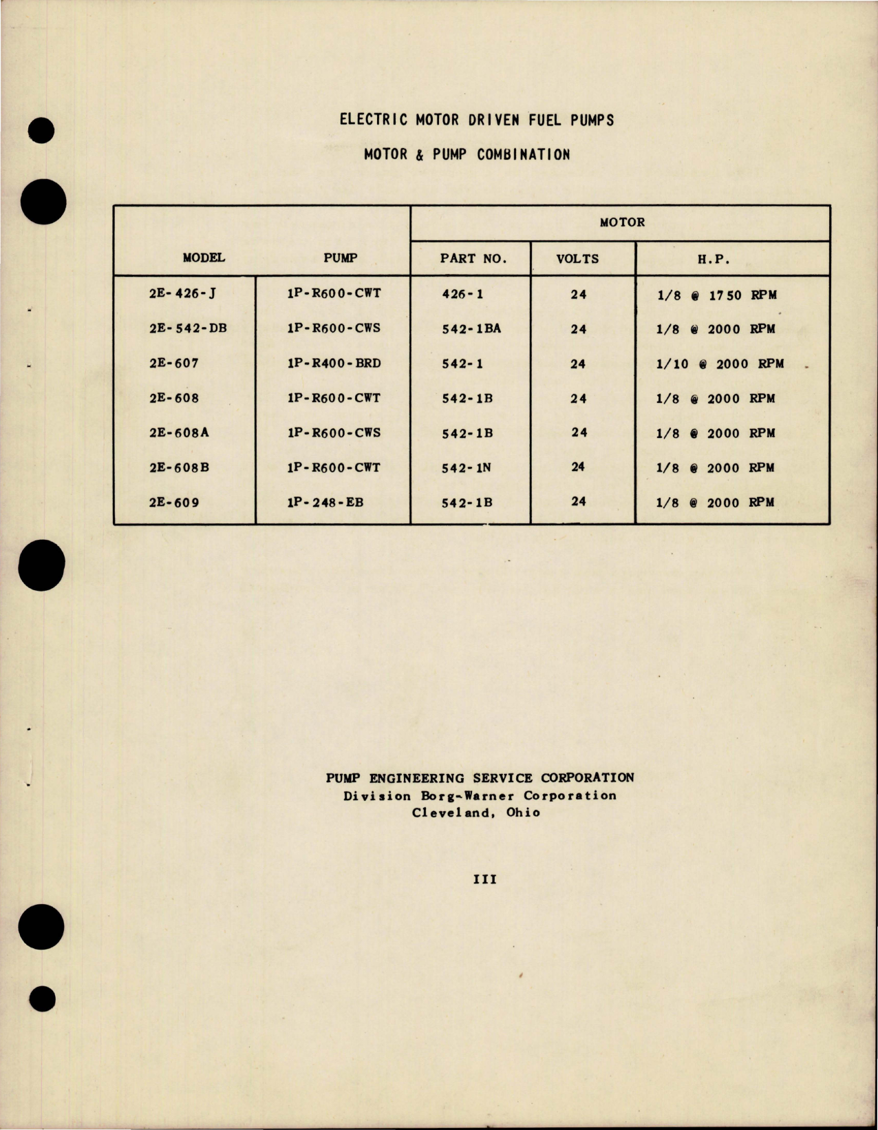 Sample page 5 from AirCorps Library document: Operation, Service, and Overhaul Instructions with Parts for Electric Motor Driven Fuel Pumps 