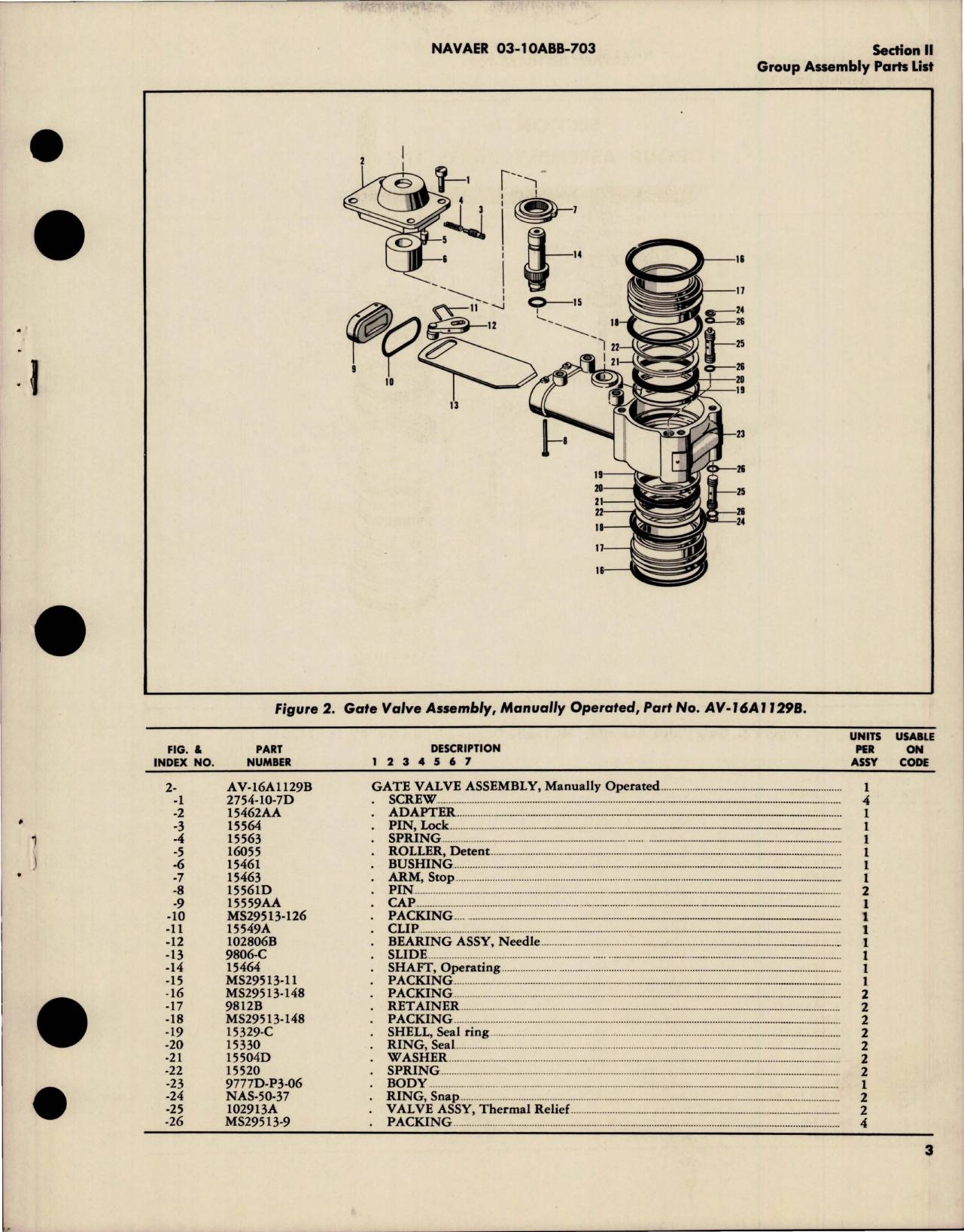 Sample page 5 from AirCorps Library document: Parts Breakdown for Manually Operated Gate Valve - AV-16A Series - Part AV-16A1134 