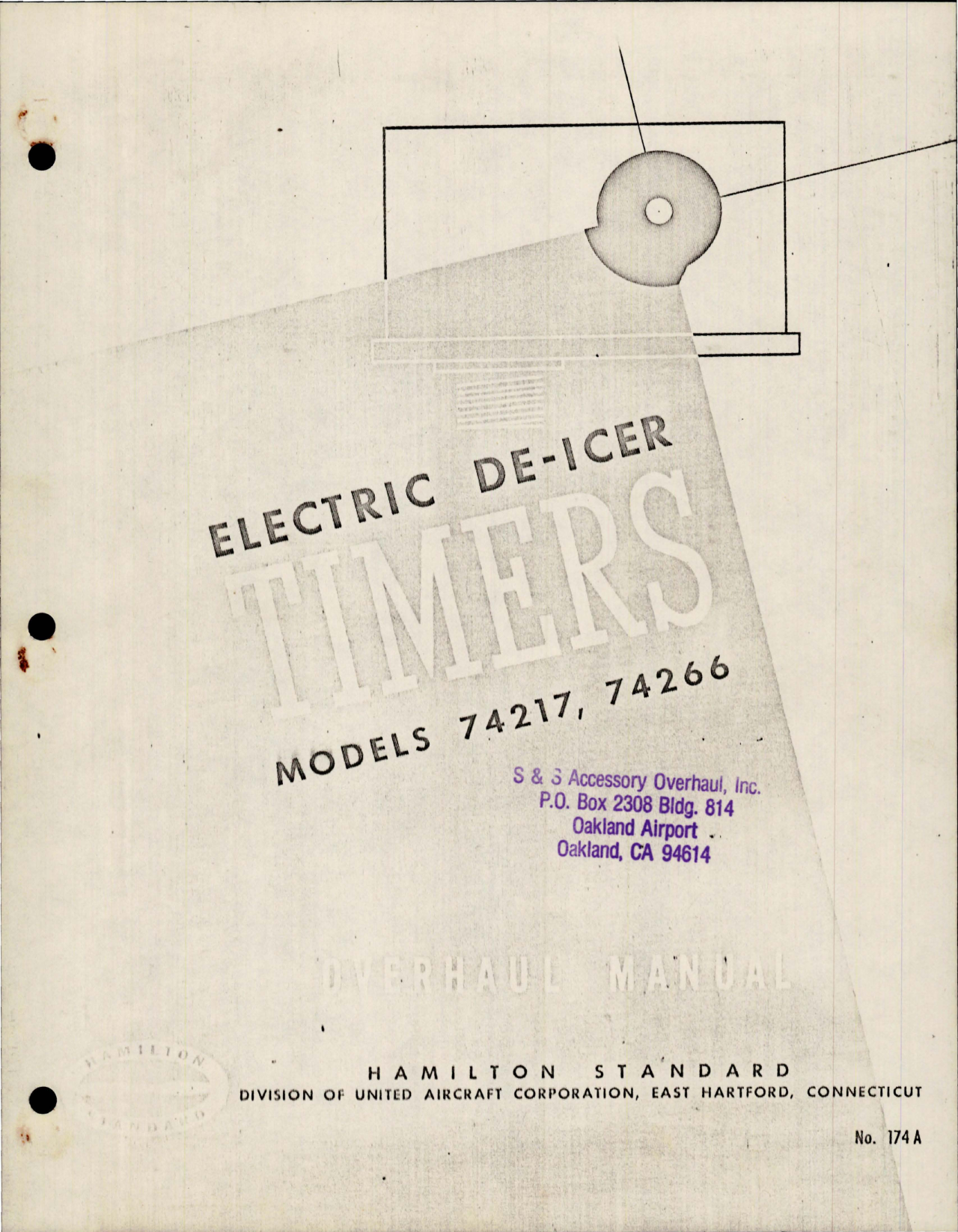Sample page 1 from AirCorps Library document: Overhaul Manual w Parts for Electric De-Icer Timers - Models 74217 and 74266 