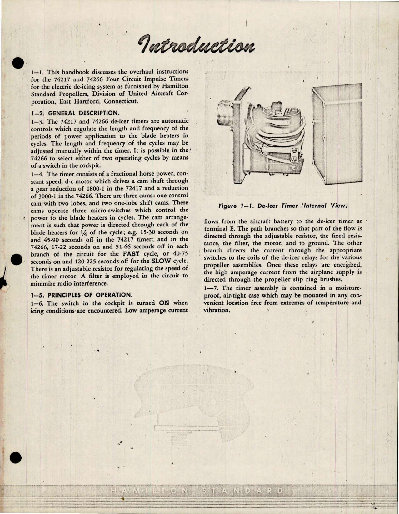 Sample page 5 from AirCorps Library document: Overhaul Manual w Parts for Electric De-Icer Timers - Models 74217 and 74266 