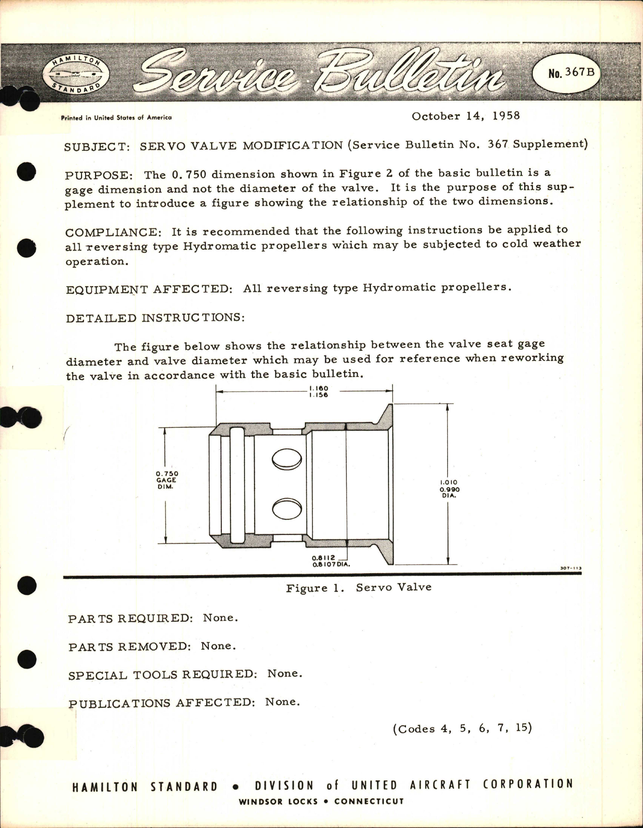 Sample page 1 from AirCorps Library document: Servo Valve Modification