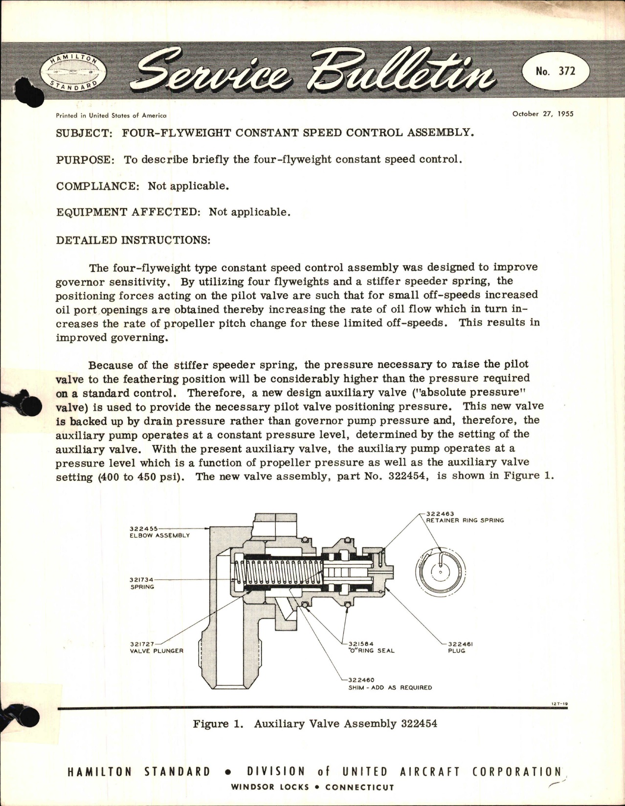 Sample page 1 from AirCorps Library document: Four-Flyweight Constant Speed Control Assembly