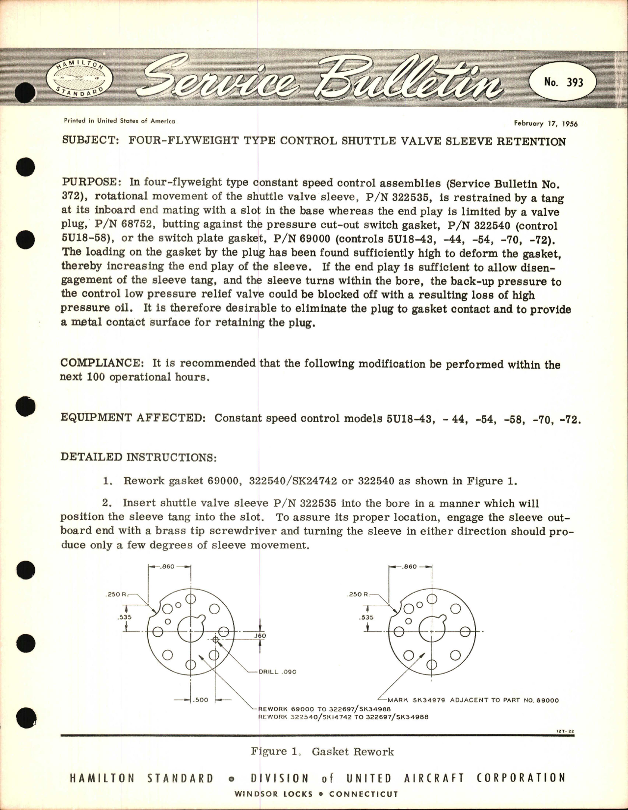 Sample page 1 from AirCorps Library document: Four-Flyweight Type Control Shuttle Valve Sleeve Retention