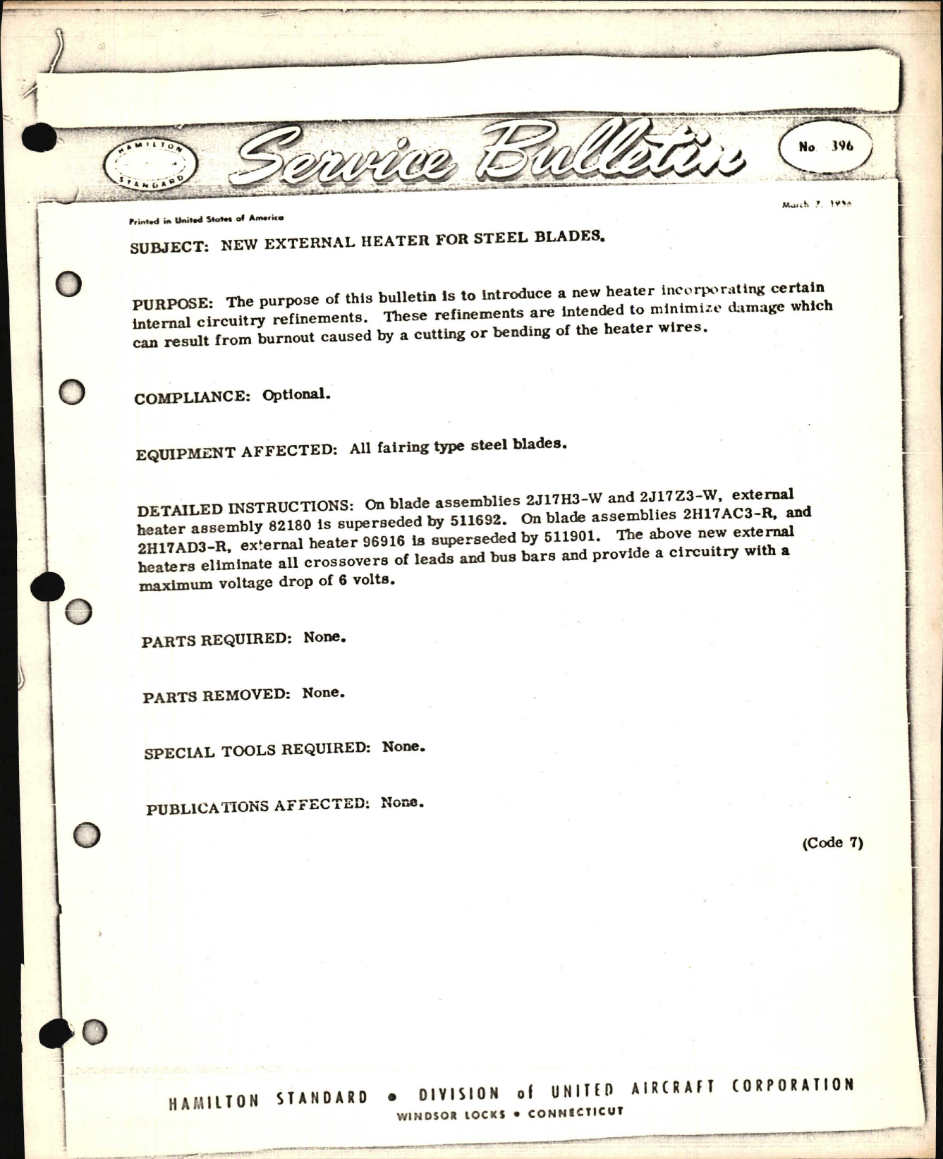 Sample page 1 from AirCorps Library document: New External Heater for Steel Blades