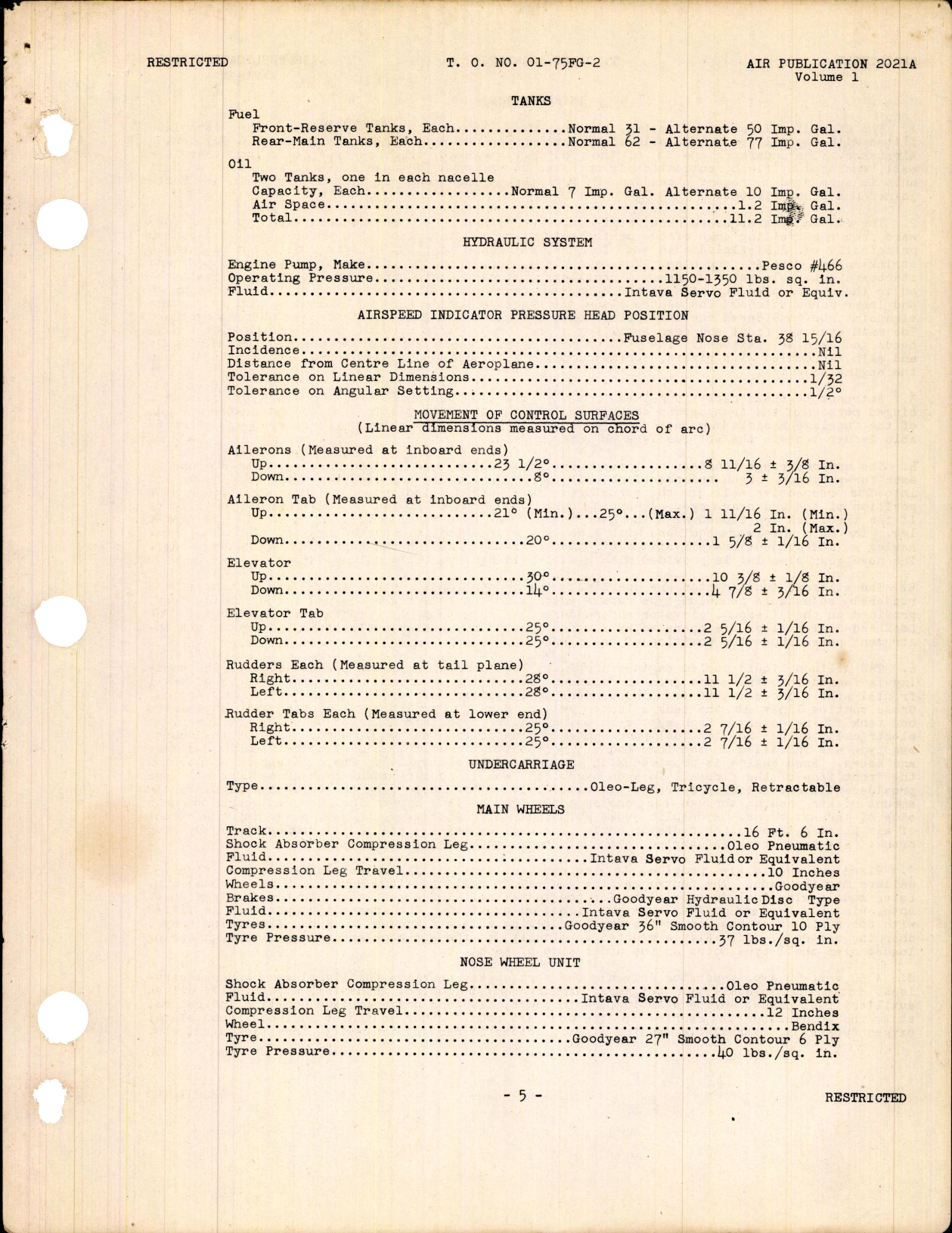 Sample page 5 from AirCorps Library document: Service Instructions for the Lightning 1 Aeroplane (Similar to AAF P-38)