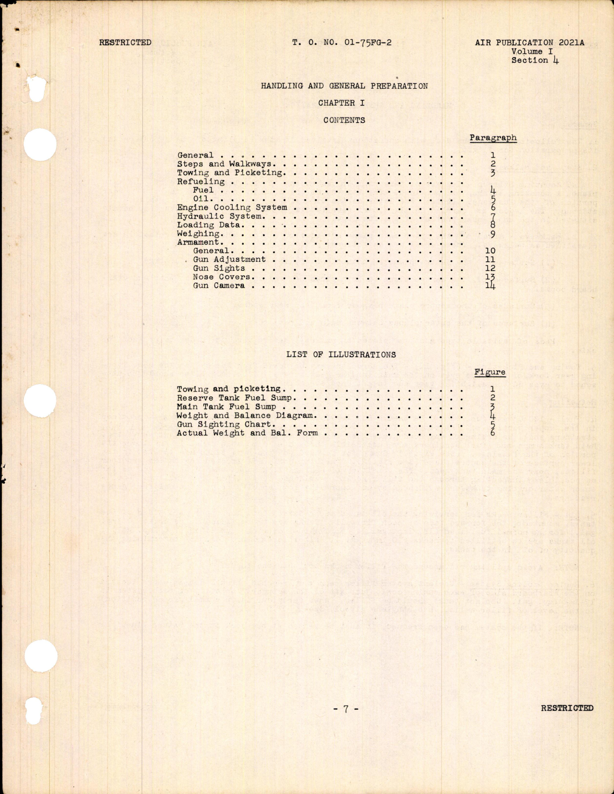 Sample page 7 from AirCorps Library document: Service Instructions for the Lightning 1 Aeroplane (Similar to AAF P-38)
