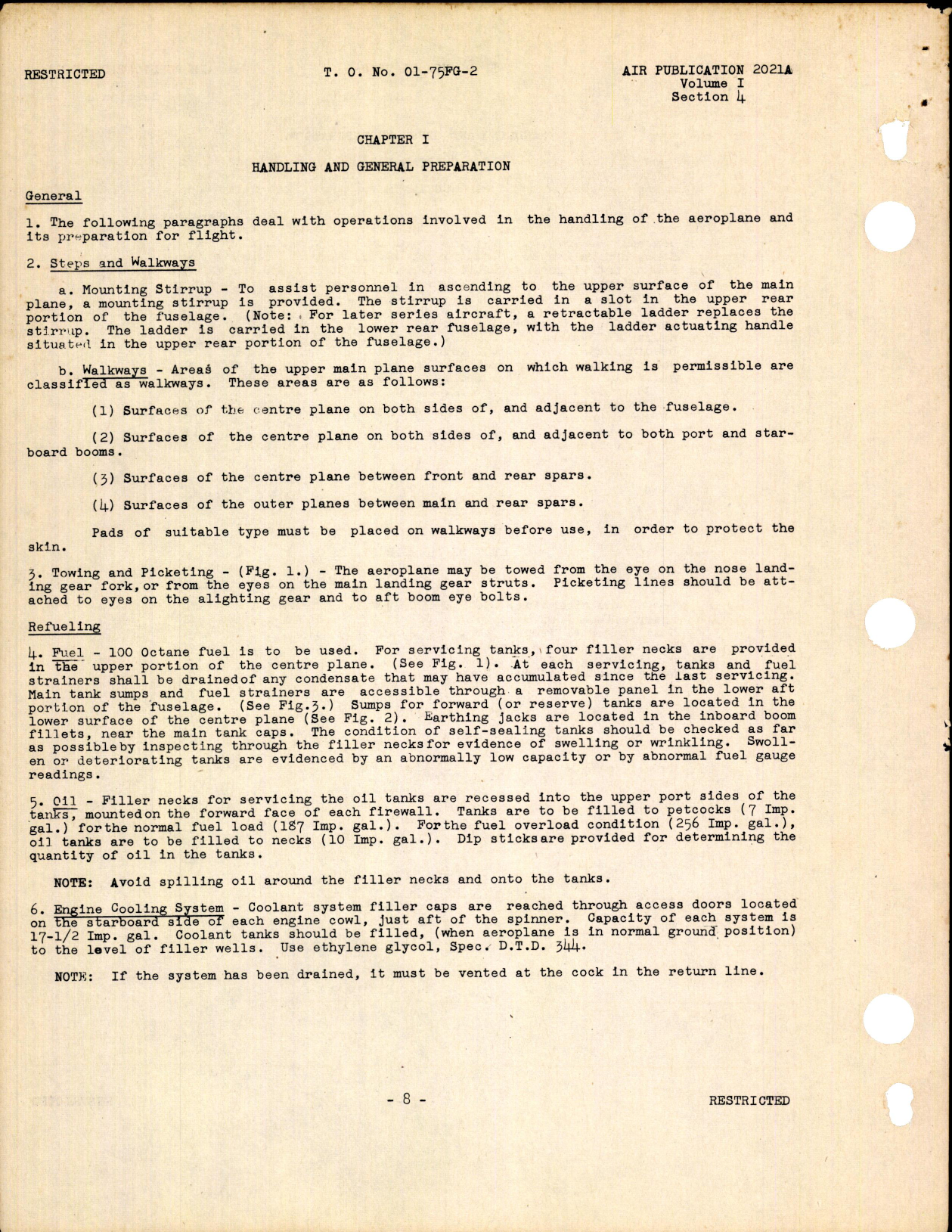 Sample page 8 from AirCorps Library document: Service Instructions for the Lightning 1 Aeroplane (Similar to AAF P-38)