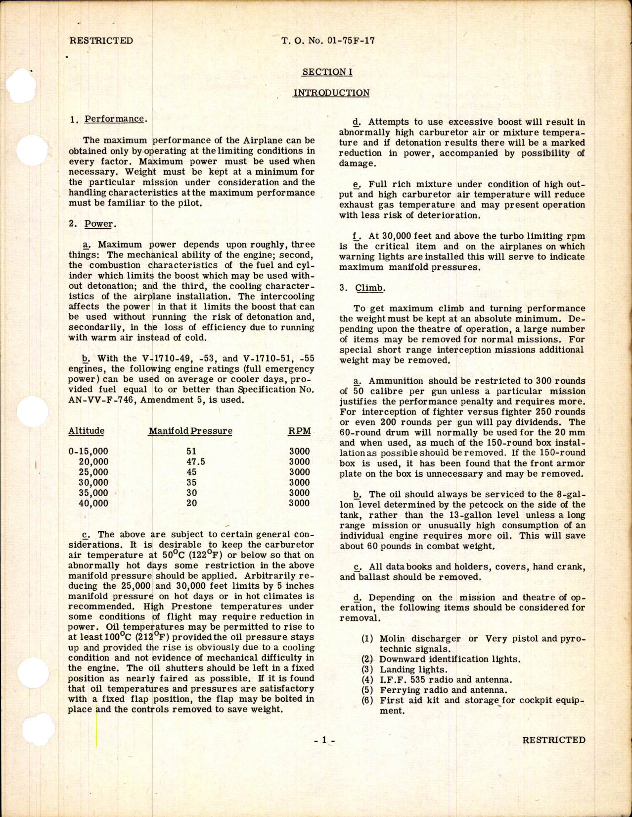 Sample page 5 from AirCorps Library document: Improvement of Combat Performance for P-38 Series
