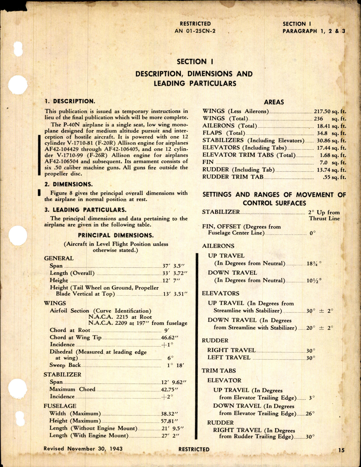 Sample page 7 from AirCorps Library document: Erection and Maintenance Instructions for P-40N and Kittyhawk IV