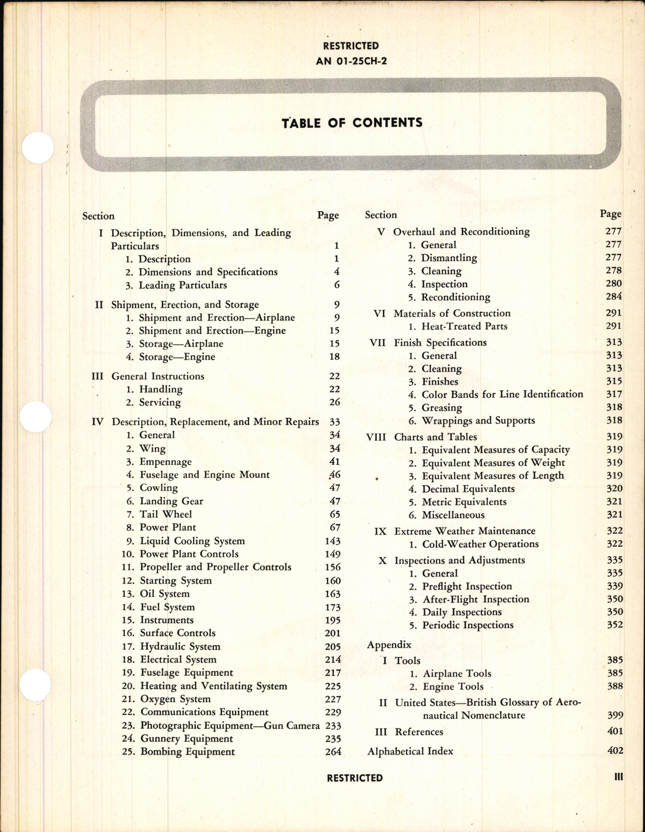 Sample page 7 from AirCorps Library document: Erection and Maintenance Inst for P-40F and P-40L