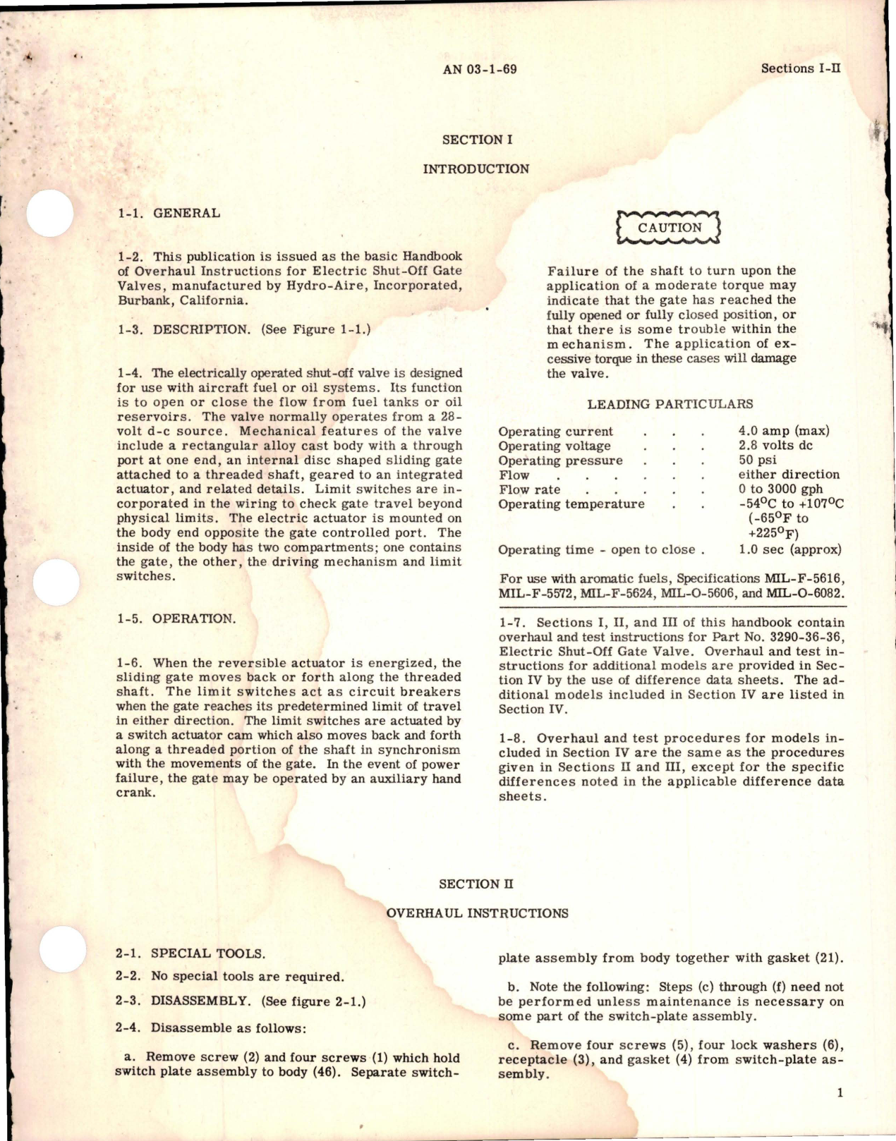 Sample page 5 from AirCorps Library document: Overhaul Instructions for Electric Shut-Off Gate Valves - Parts 