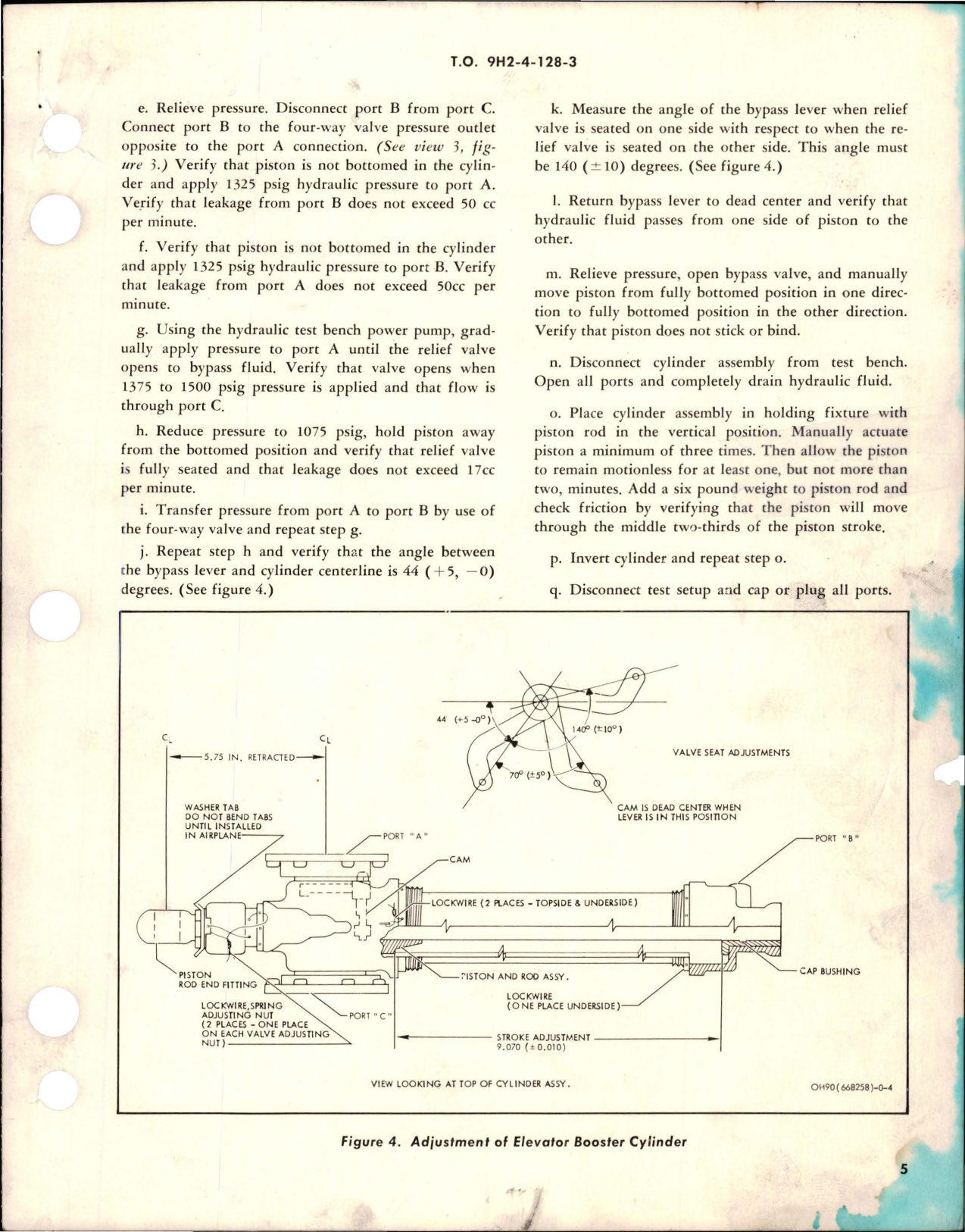Sample page 5 from AirCorps Library document: Overhaul with Parts Breakdown for Elevator Booster Actuating Cylinder - Part 668258-1