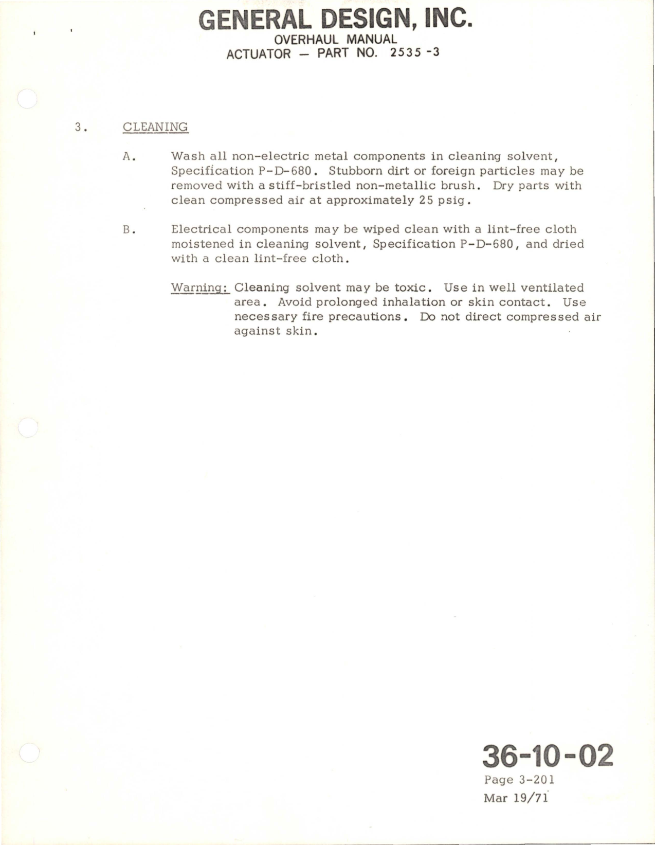 Sample page 7 from AirCorps Library document: Overhaul Manual for Actuator - Part 2535-3