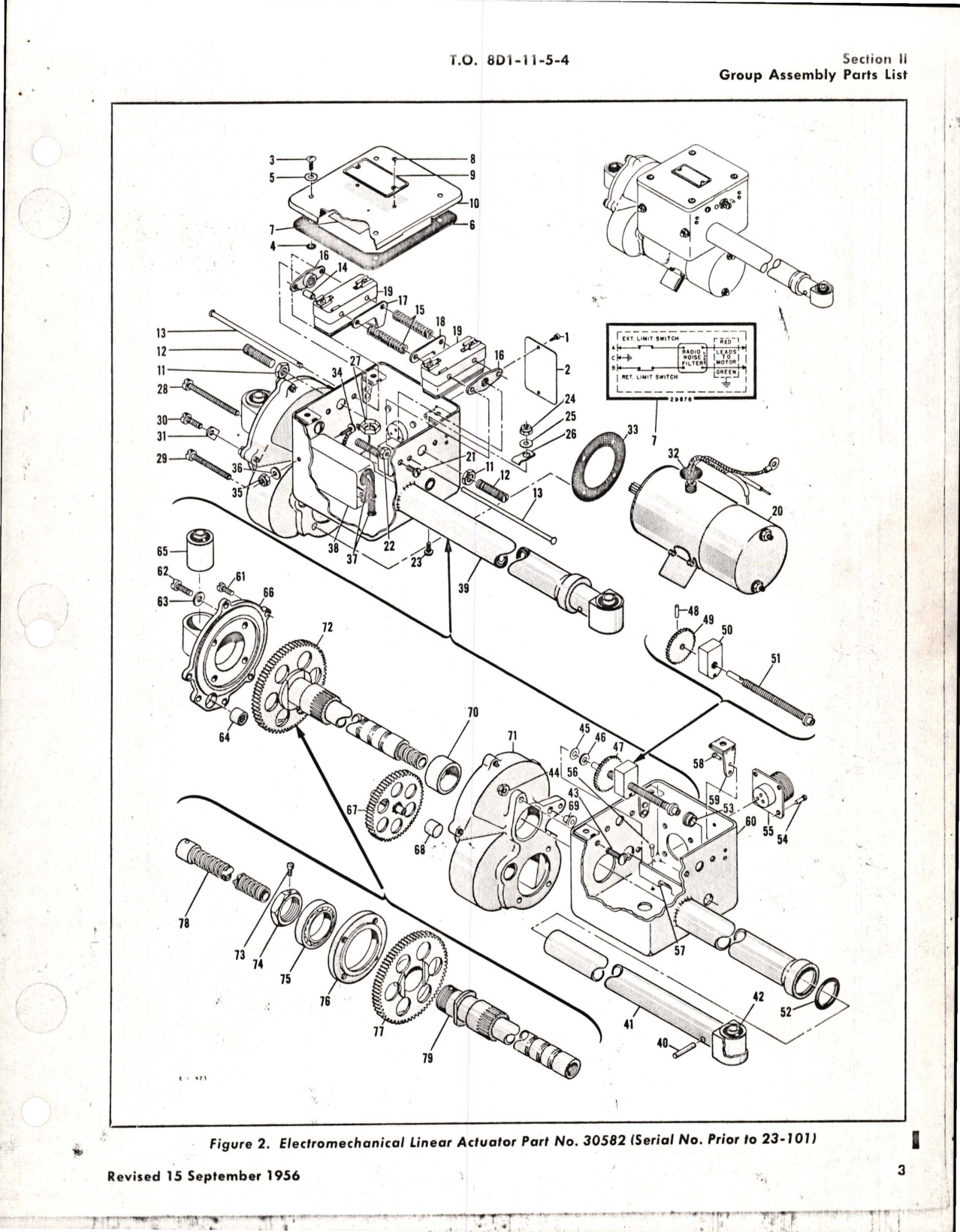 Sample page 5 from AirCorps Library document: Illustrated Parts Breakdown for Electromechanical Linear Actuators - Parts 30582, 31534, and 31584