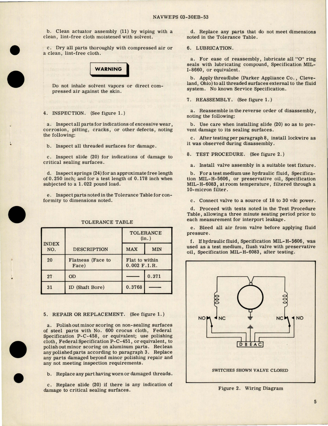 Sample page 5 from AirCorps Library document: Overhaul Instructions with Parts for Motor Actuated Slide Shut Off Valve Assembly - Part 106205