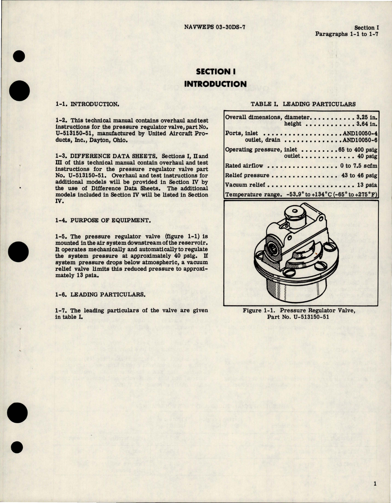 Sample page 5 from AirCorps Library document: Overhaul Instructions for Pressure Regulator Valve - Part U-513150-51 