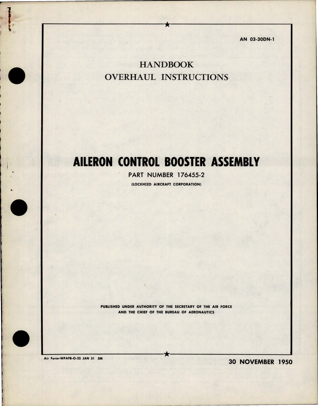 Sample page 1 from AirCorps Library document: Overhaul Instructions for Aileron Control Booster Assembly - Part 176455-2