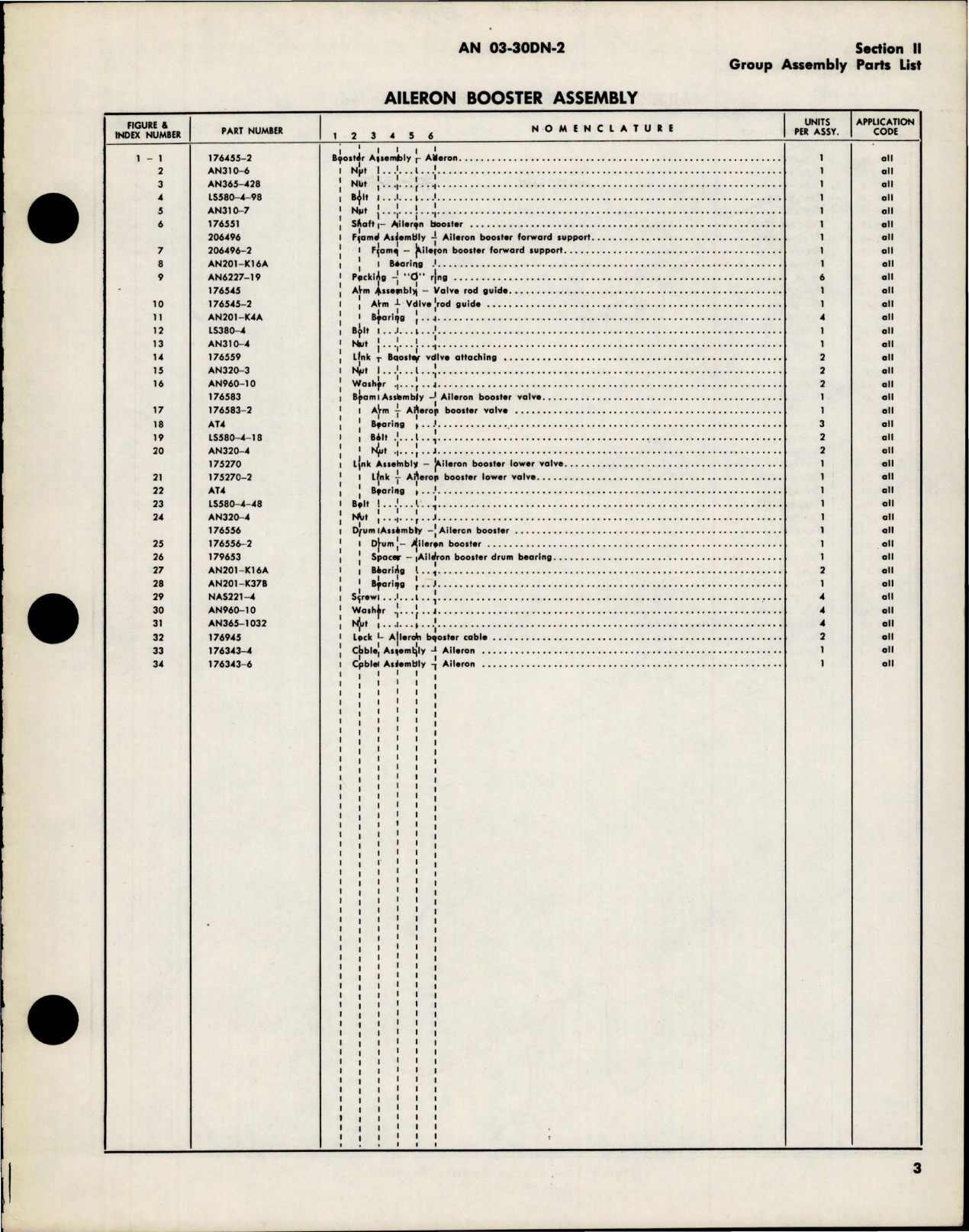 Sample page 5 from AirCorps Library document: Parts Catalog for Aileron Control Booster Assembly - Part 176455-2 